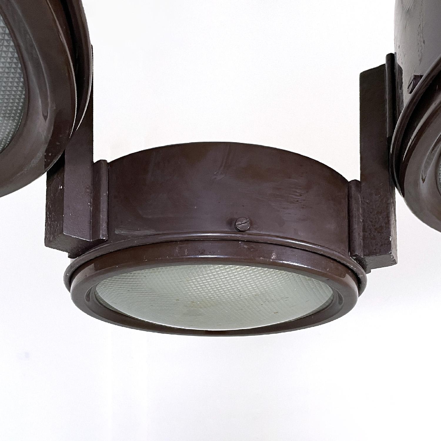 Italian mid-century modern brown ceiling lamp 2045 by BBPR for Arteluce, 1960s For Sale 9