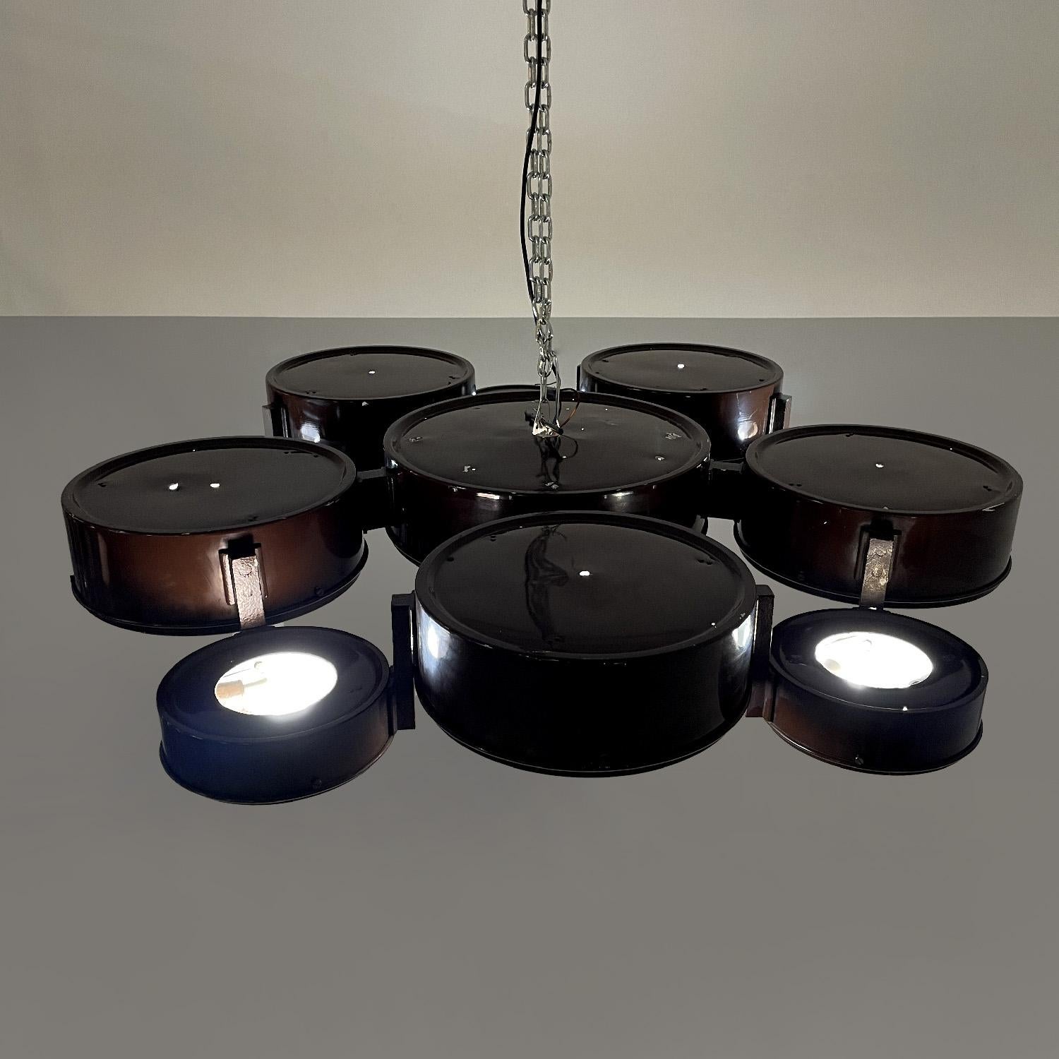Italian mid-century modern brown ceiling lamp 2045 by BBPR for Arteluce, 1960s 2
