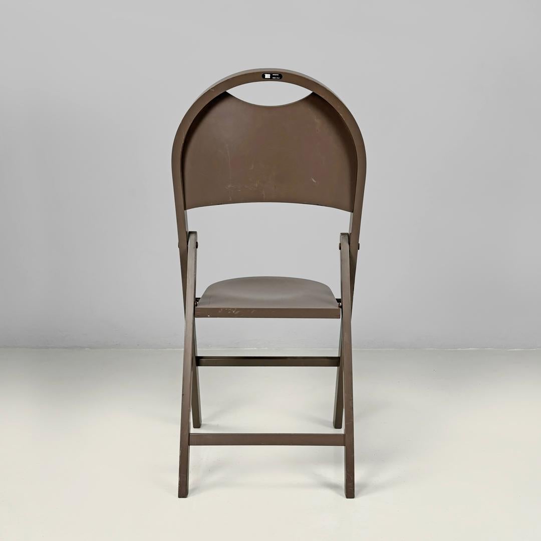 Italian mid-century modern folding chair Tric Castiglioni BBB Bonacina, 1960s In Fair Condition For Sale In MIlano, IT