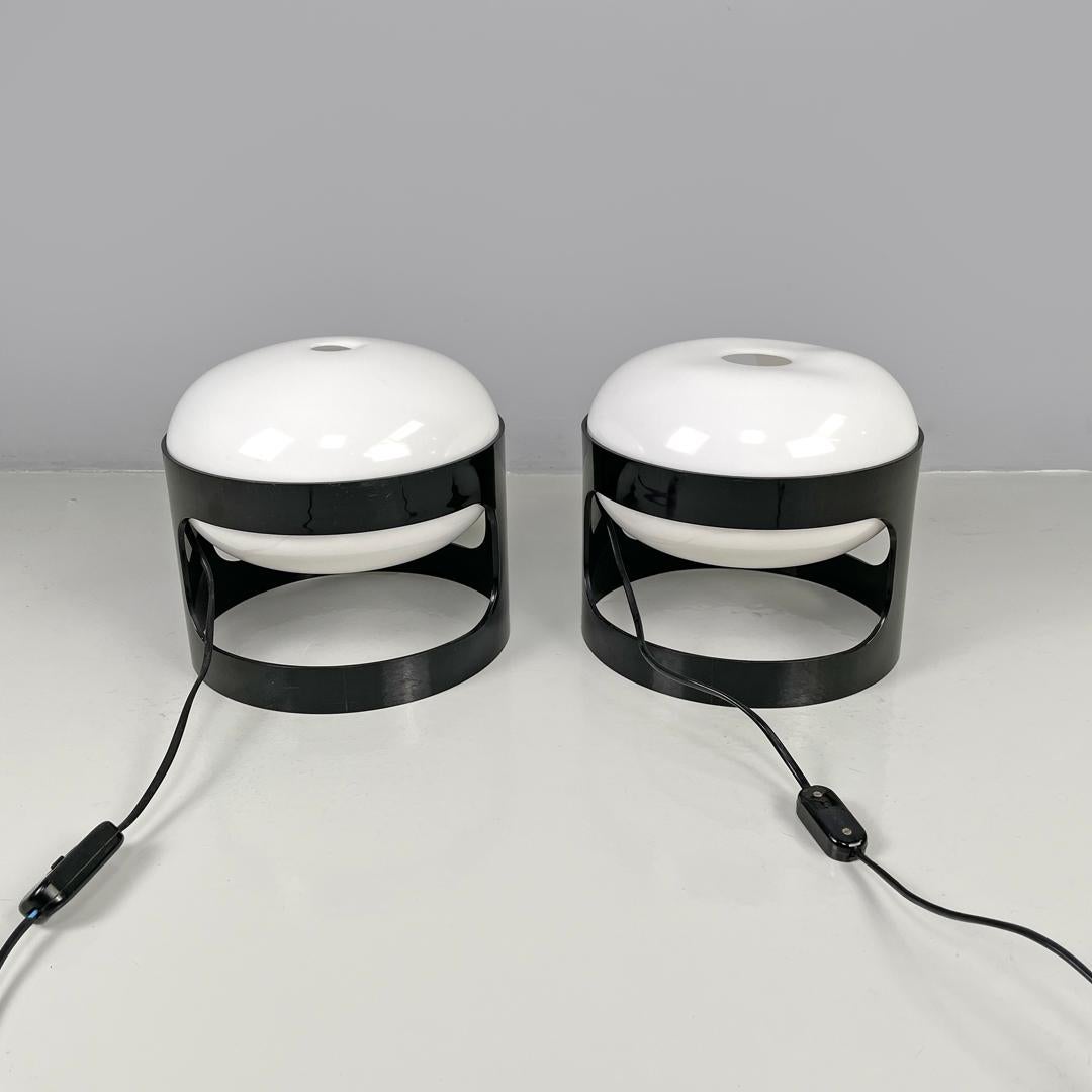 Italian mid-century modern brown plastic table lamps KD27 Colombo Kartell, 1960s 4