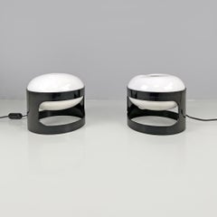 Italian mid-century modern brown plastic table lamps KD27 Colombo Kartell, 1960s