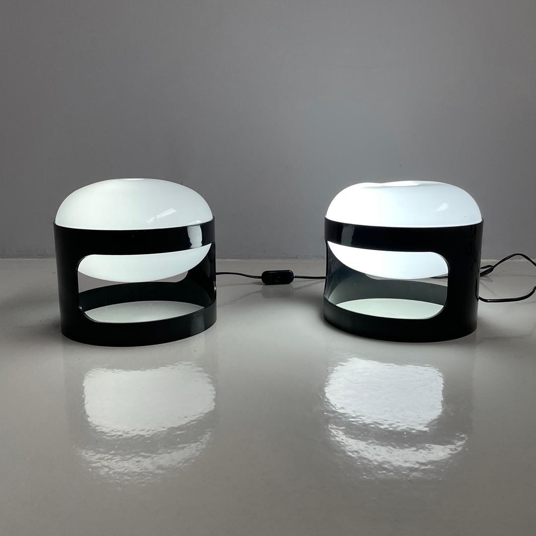 Mid-Century Modern Italian mid-century modern brown plastic table lamps KD27 Colombo Kartell, 1960s