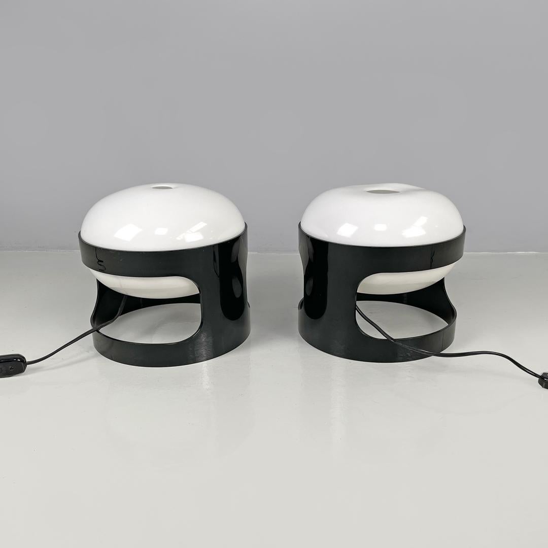 Italian mid-century modern brown plastic table lamps KD27 Colombo Kartell, 1960s 1