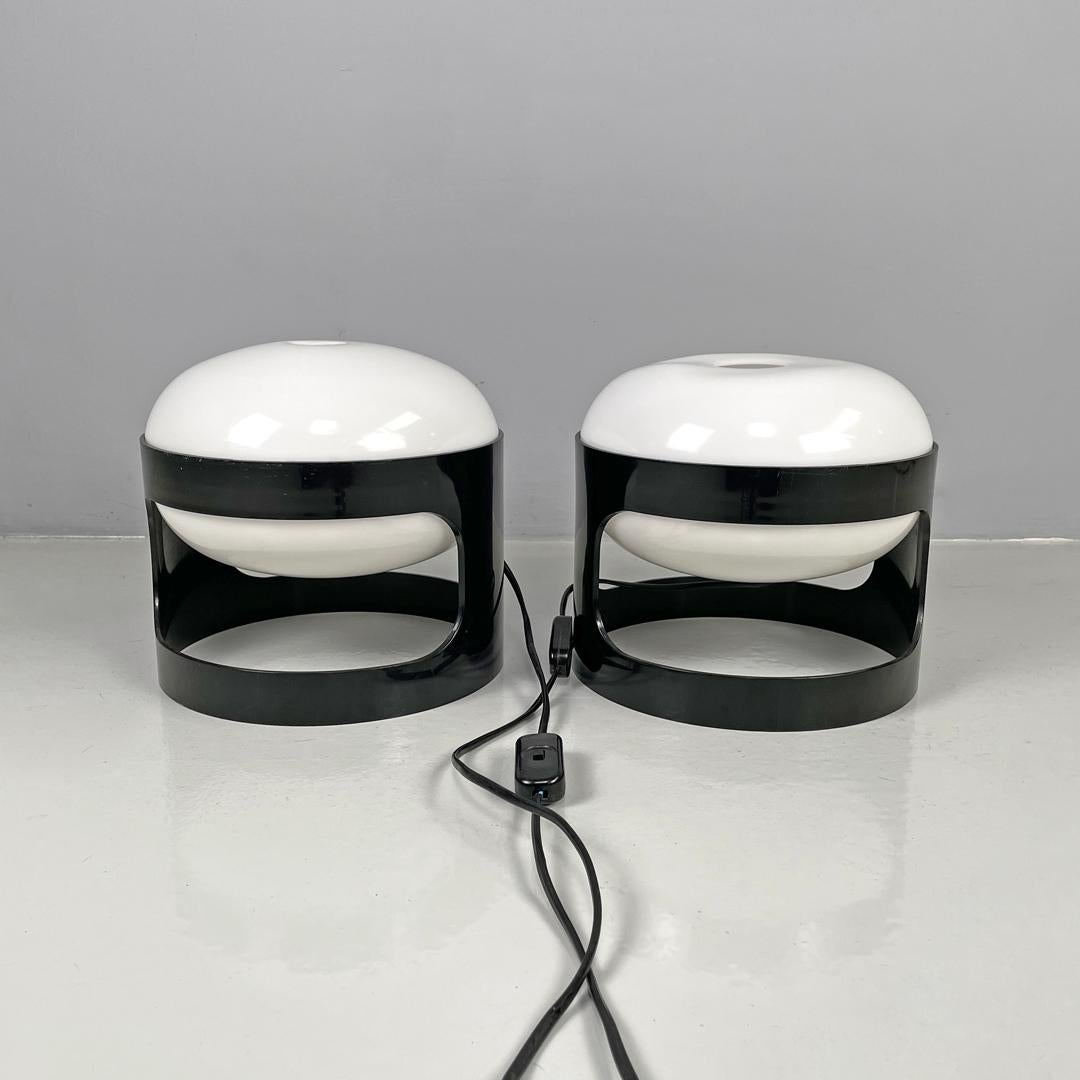 Italian mid-century modern brown plastic table lamps KD27 Colombo Kartell, 1960s 2