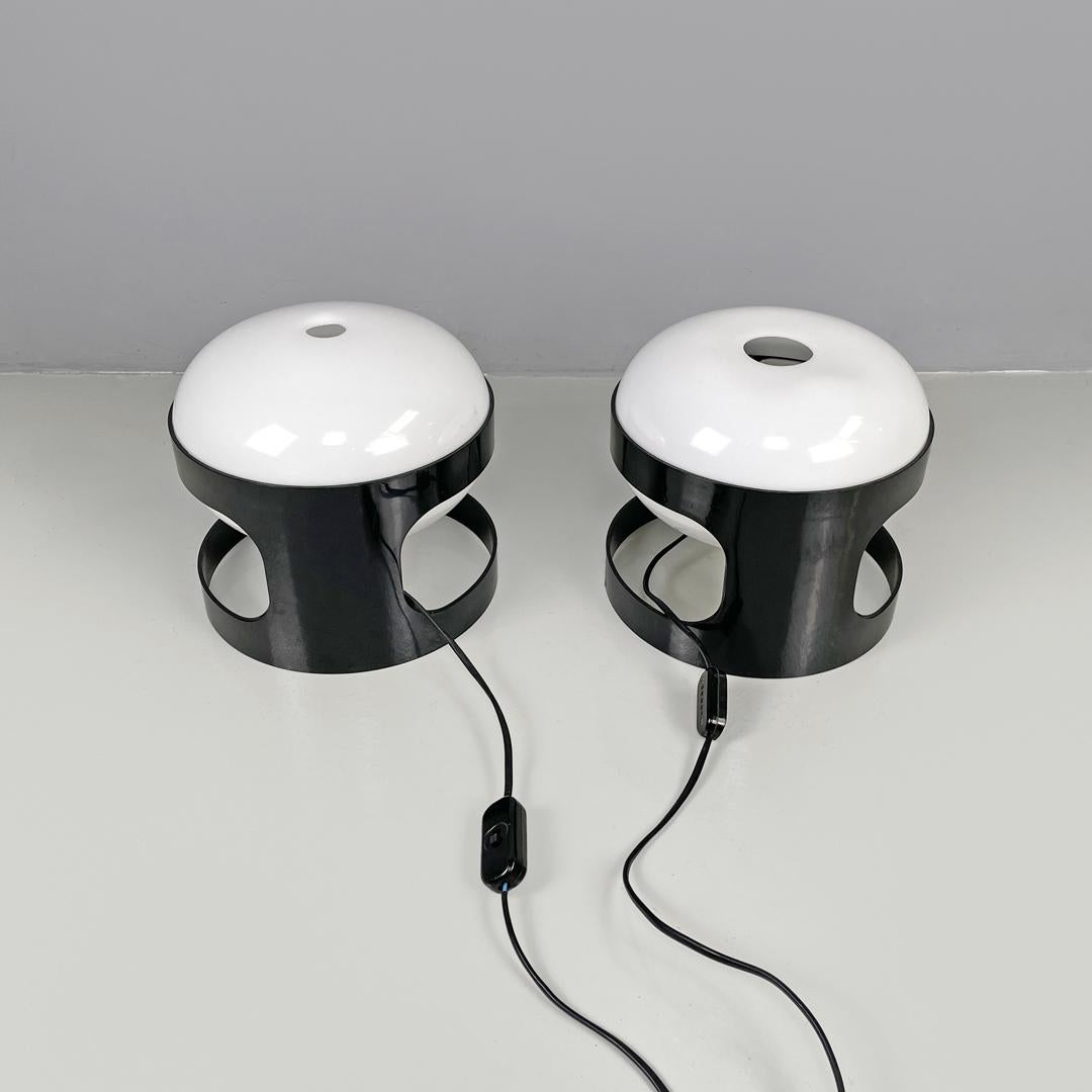 Italian mid-century modern brown plastic table lamps KD27 Colombo Kartell, 1960s 3