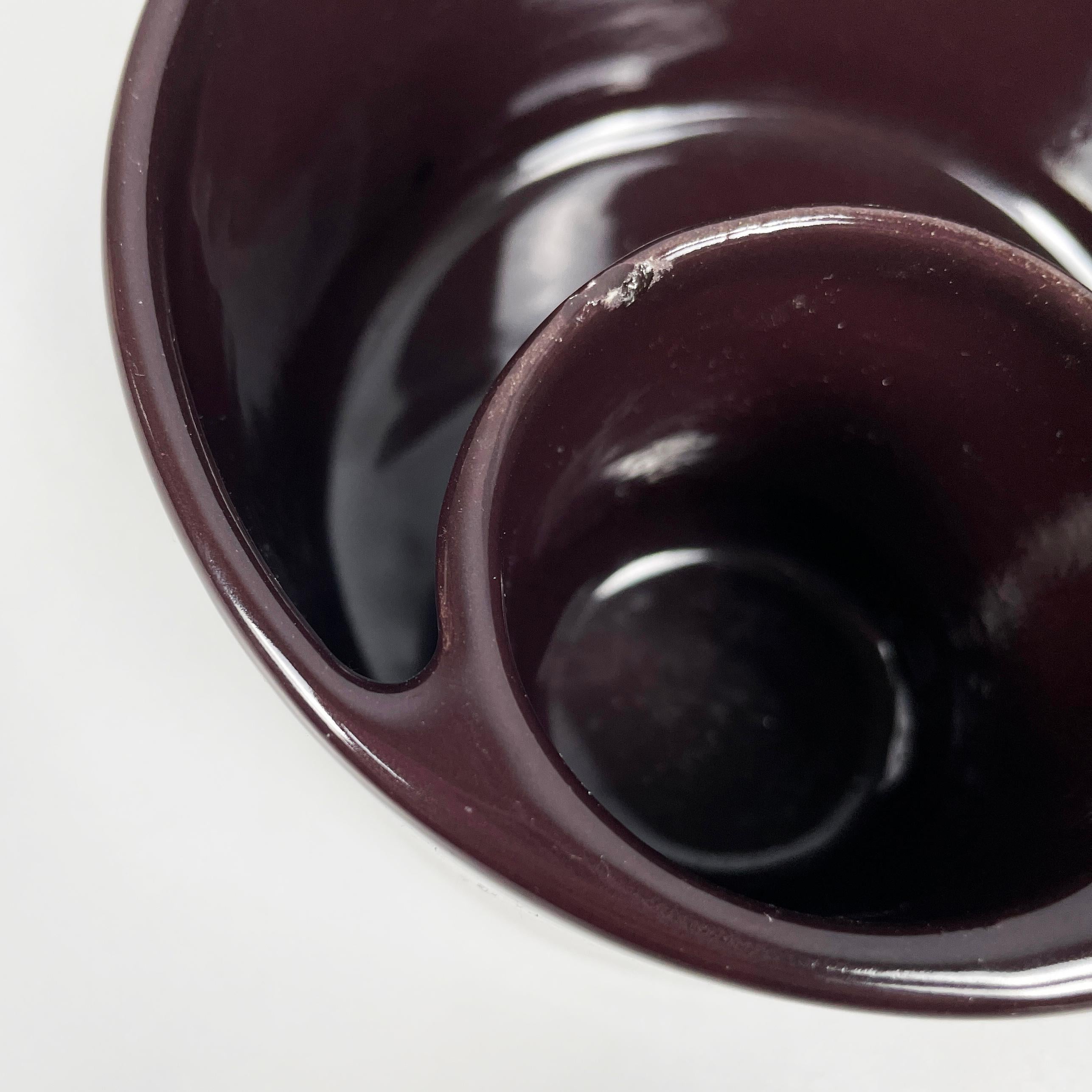Fine XX secolo Vaso marrone italiano di metà secolo moderno di Mangiarotti Fratelli Brambilla, anni '70 in vendita