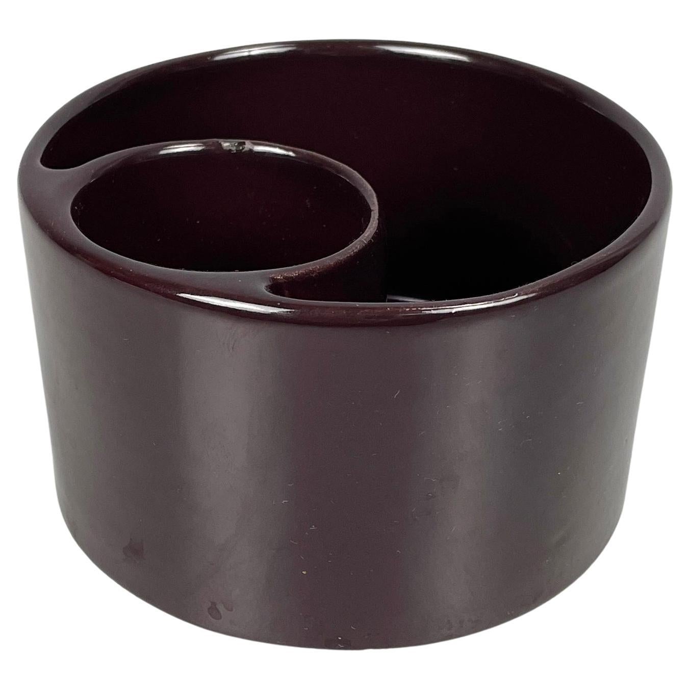 Vase brun italien moderne du milieu du siècle par Mangiarotti Fratelli Brambilla, 1970