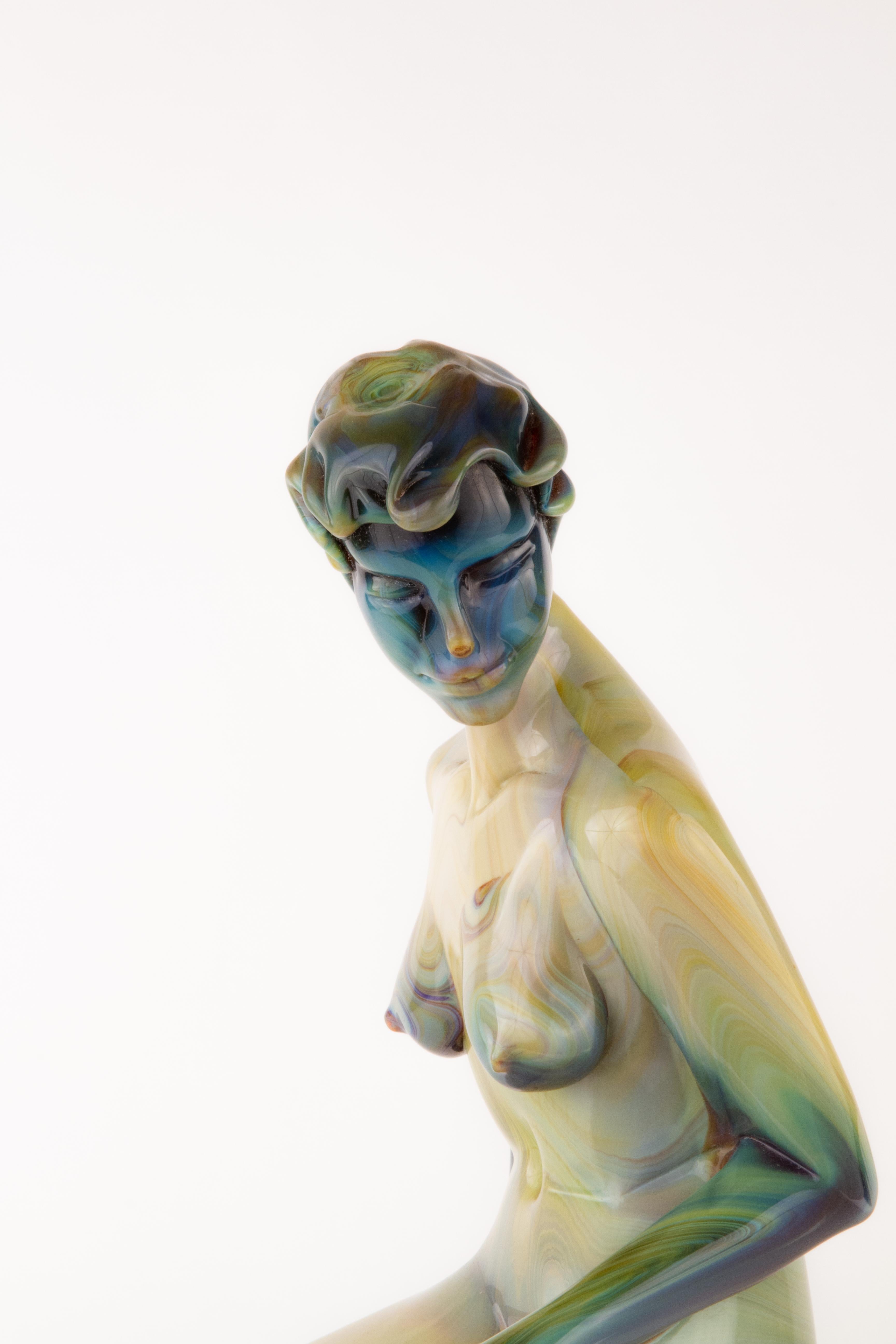 Italian Mid-Century Modern Calcedonia Art Glass Sculpture by, Loredano Rosin 2