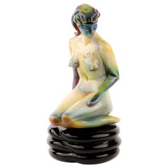 Italian Mid-Century Modern Calcedonia Art Glass Sculpture by, Loredano Rosin