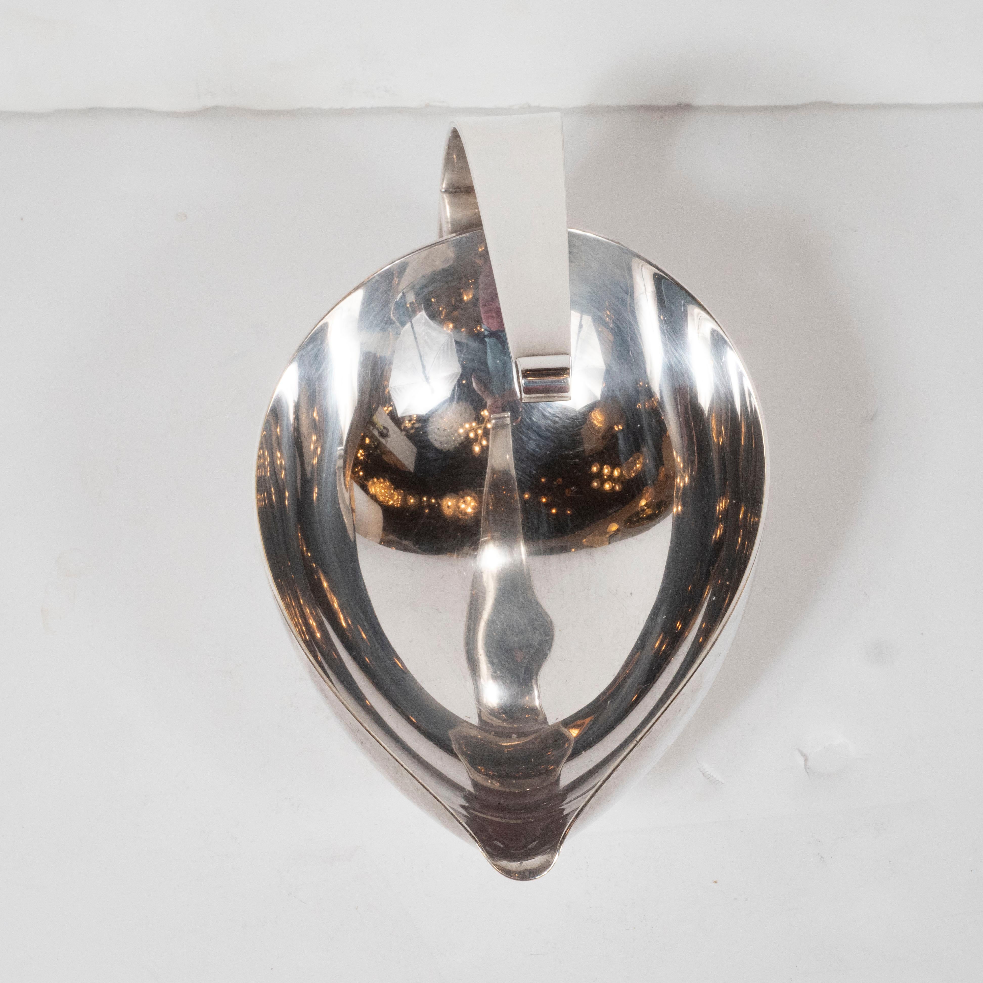 Italian Mid-Century Modern Cantilevered Silverplated Decorative Dish Signed Mesa 2