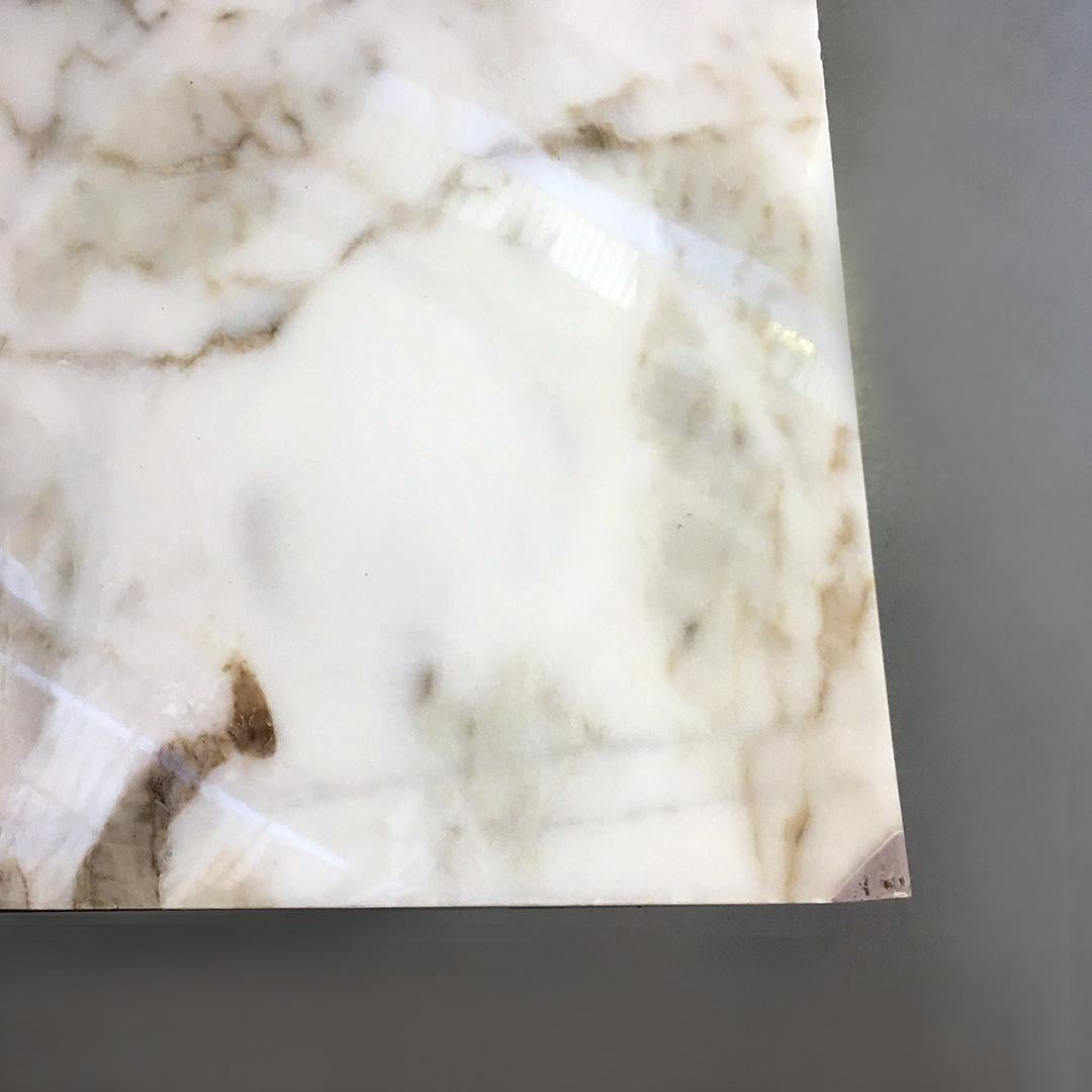 Italian Mid-Century Modern Carrara Marble Top Console, 1970s 4