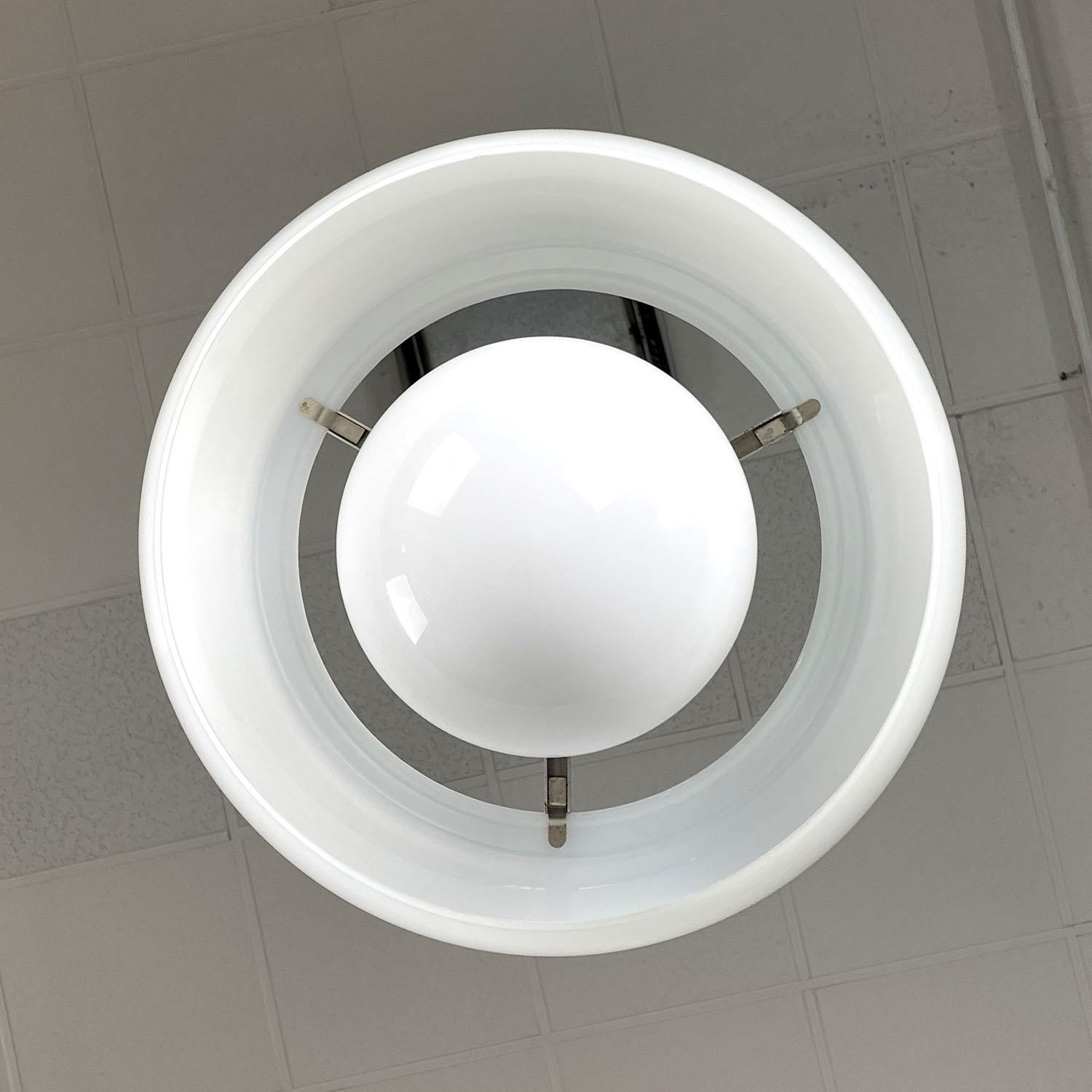 Metal Italian mid-century modern ceiling lamp Omega Vico Magistretti Artemide, 1960s For Sale