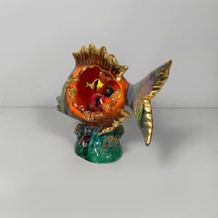 Italian mid-century modern ceramic fish-shaped sculpture, 1950s