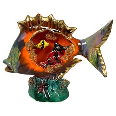 Italian mid-century modern ceramic fish-shaped sculpture, 1950s