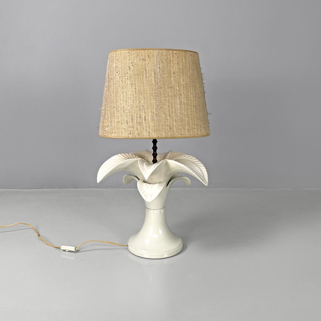 Italian mid-century modern ceramic table lamp by Ceramica del Ferlaro, 1960s In Fair Condition For Sale In MIlano, IT
