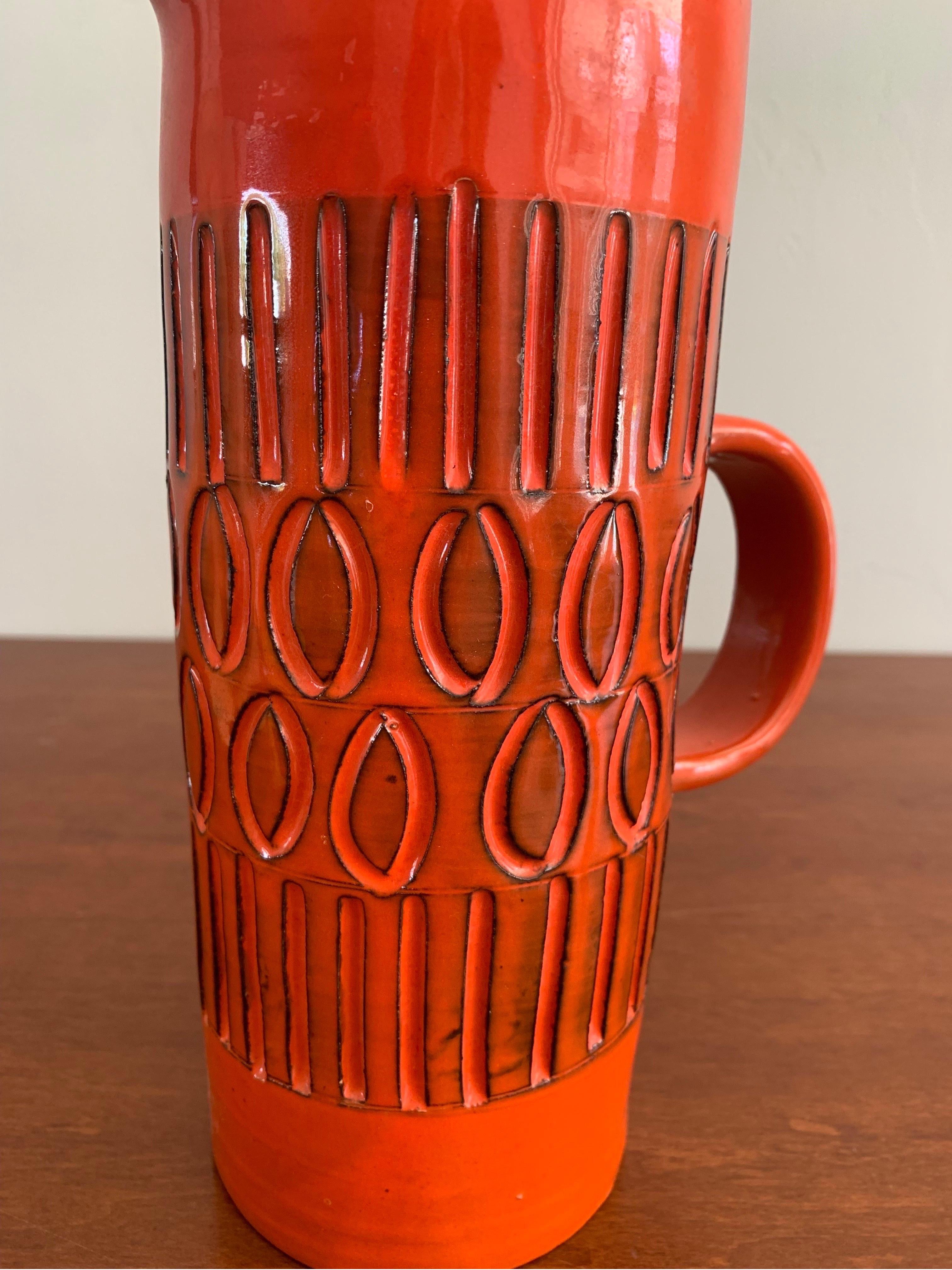 Italian Mid-Century Modern Ceramic Vase In Good Condition For Sale In Boynton Beach, FL