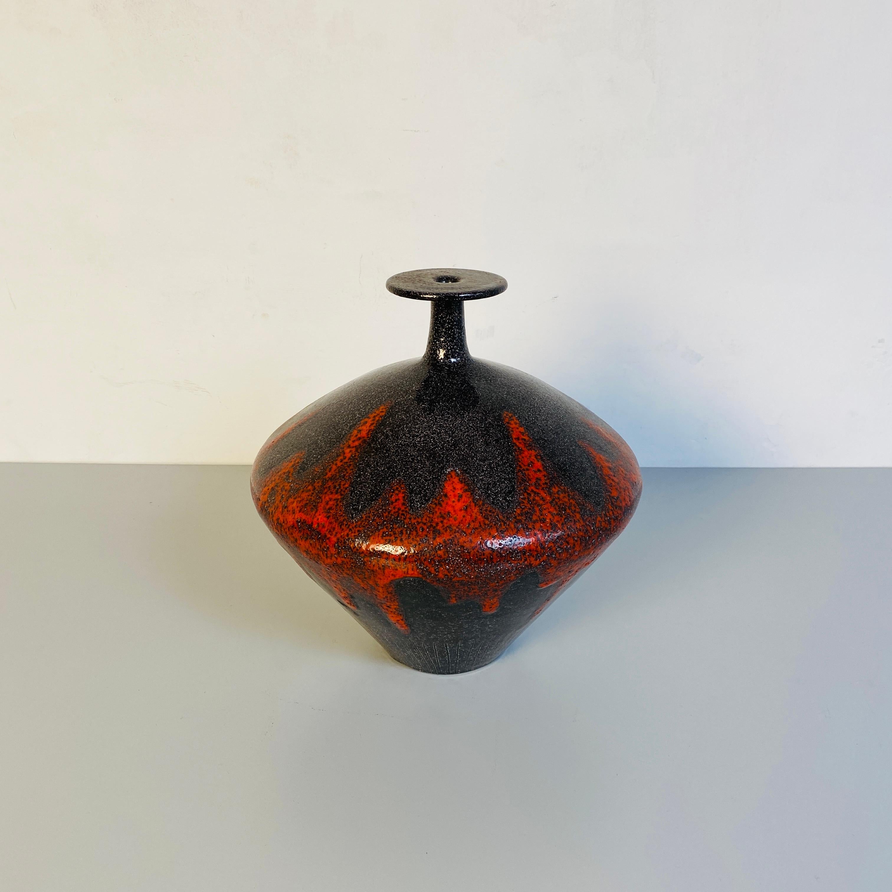 Italian Mid-Century Modern Ceramic Vase N 2\707 by San Polo Venezia, 1960s In Good Condition For Sale In MIlano, IT