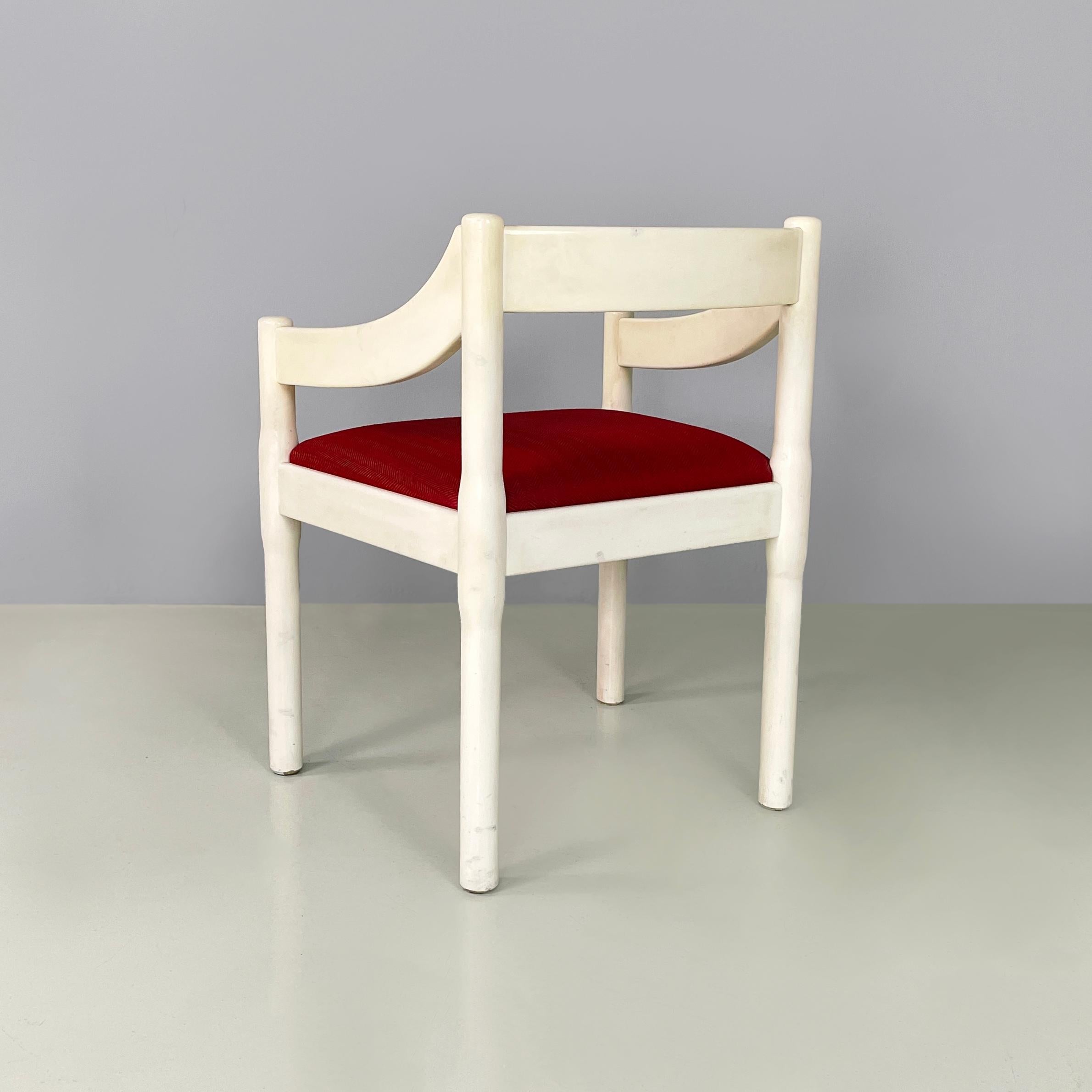Italian mid-century modern Chair Carimate by Vico Magistretti for Cassina, 1970s In Fair Condition For Sale In MIlano, IT
