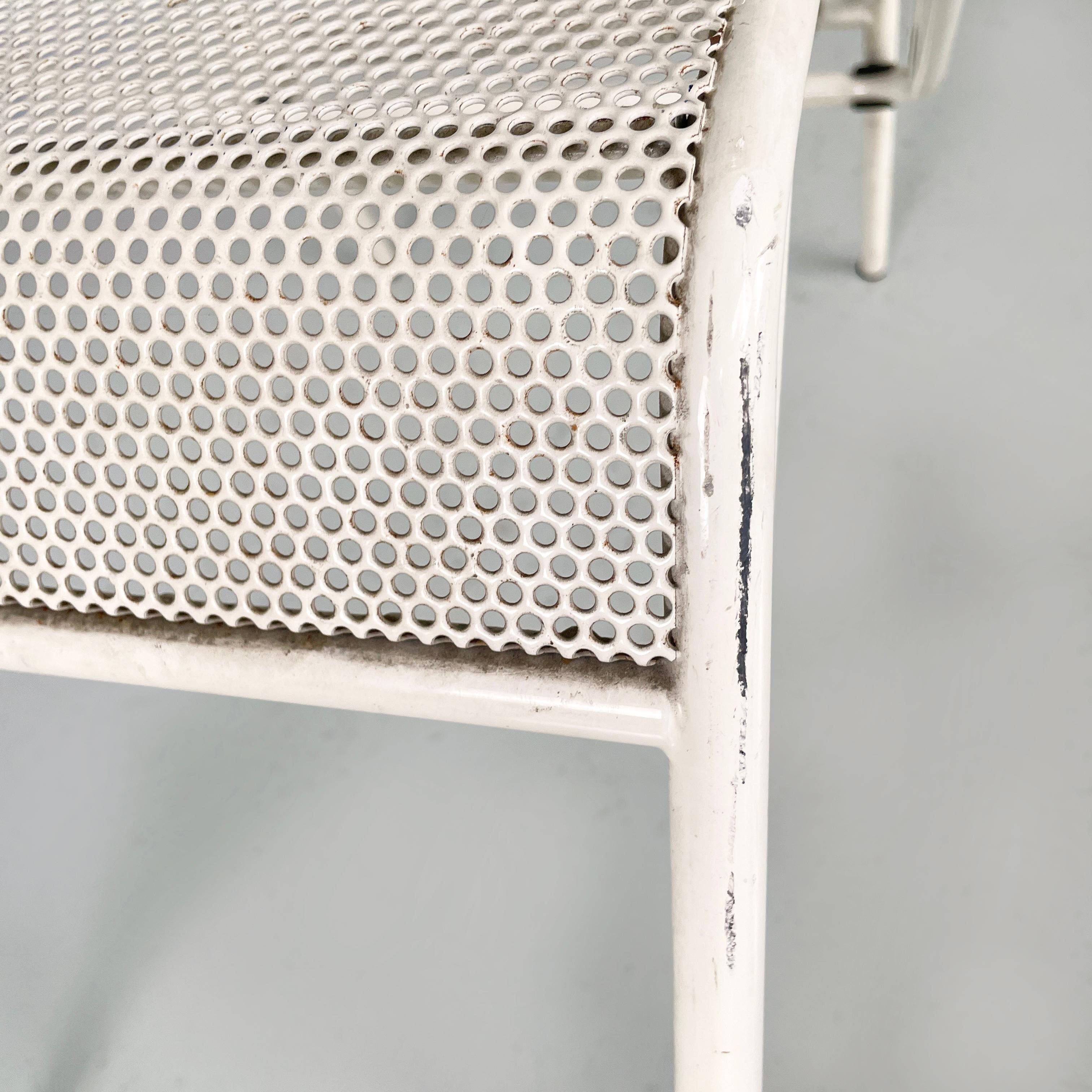 Italian mid-century modern Chair turn in to stairs in white metal, 1960s 11
