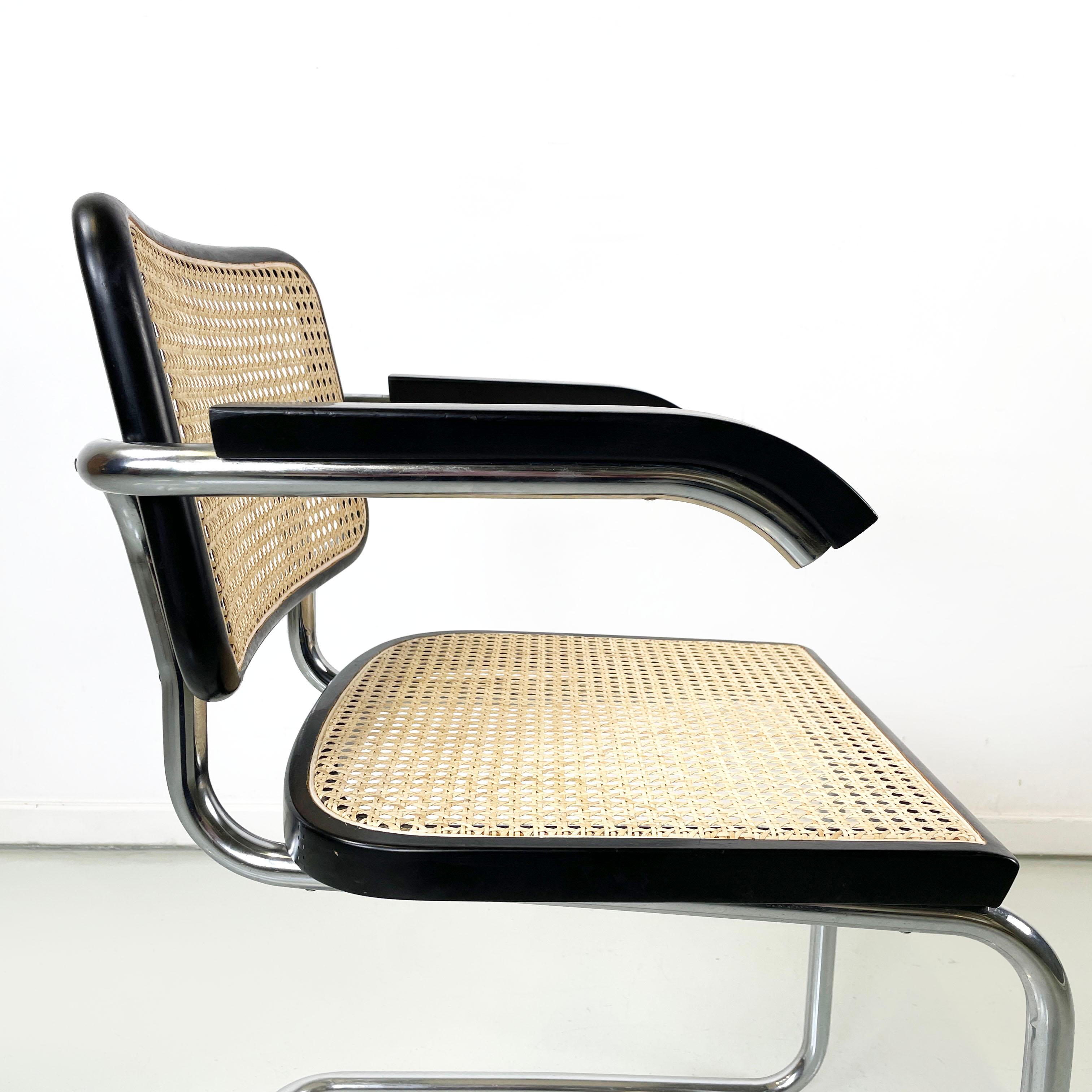 Italian mid-century modern Chair with armrests by Marcel Breuer for Gavina 1960s For Sale 6