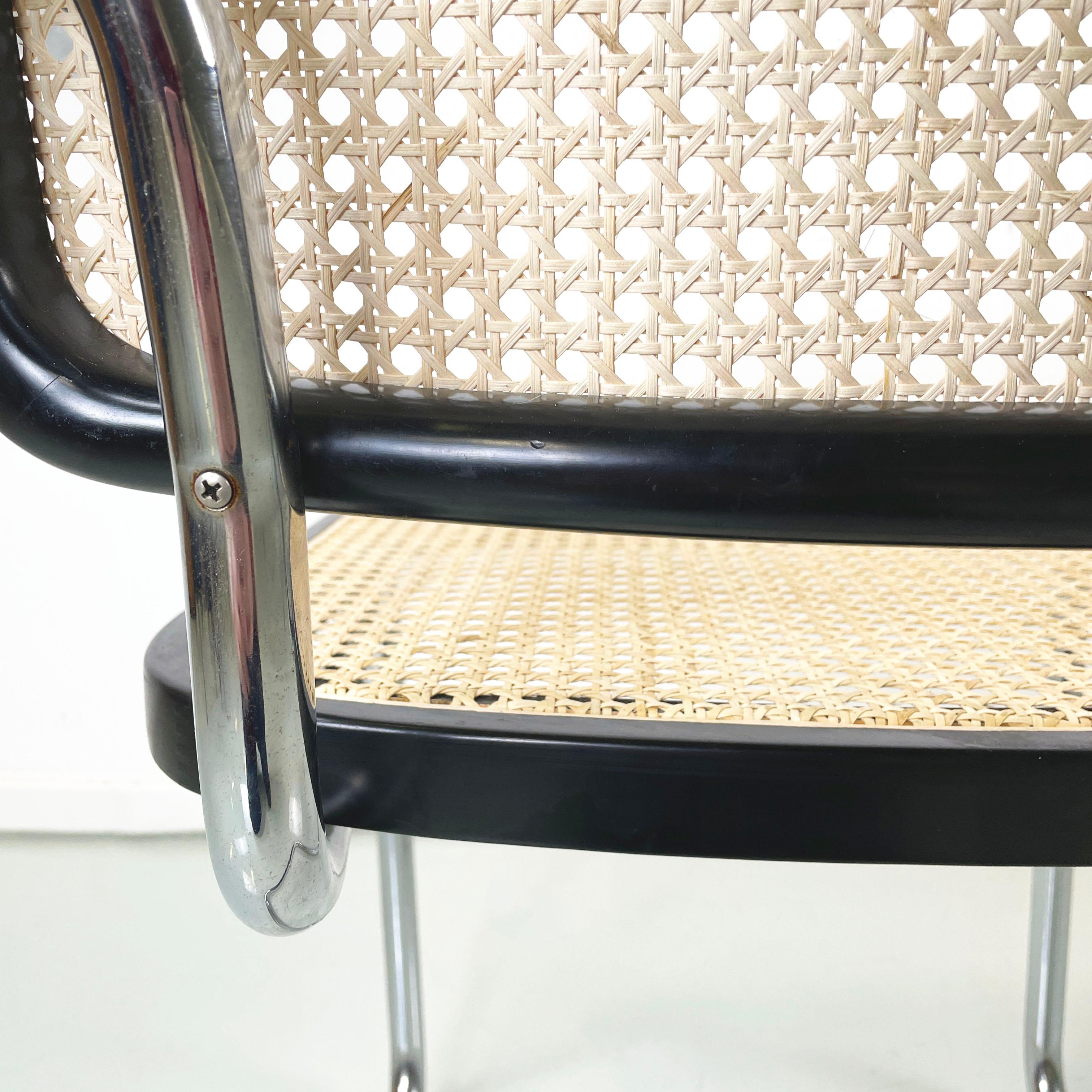Italian mid-century modern Chair with armrests by Marcel Breuer for Gavina 1960s For Sale 9