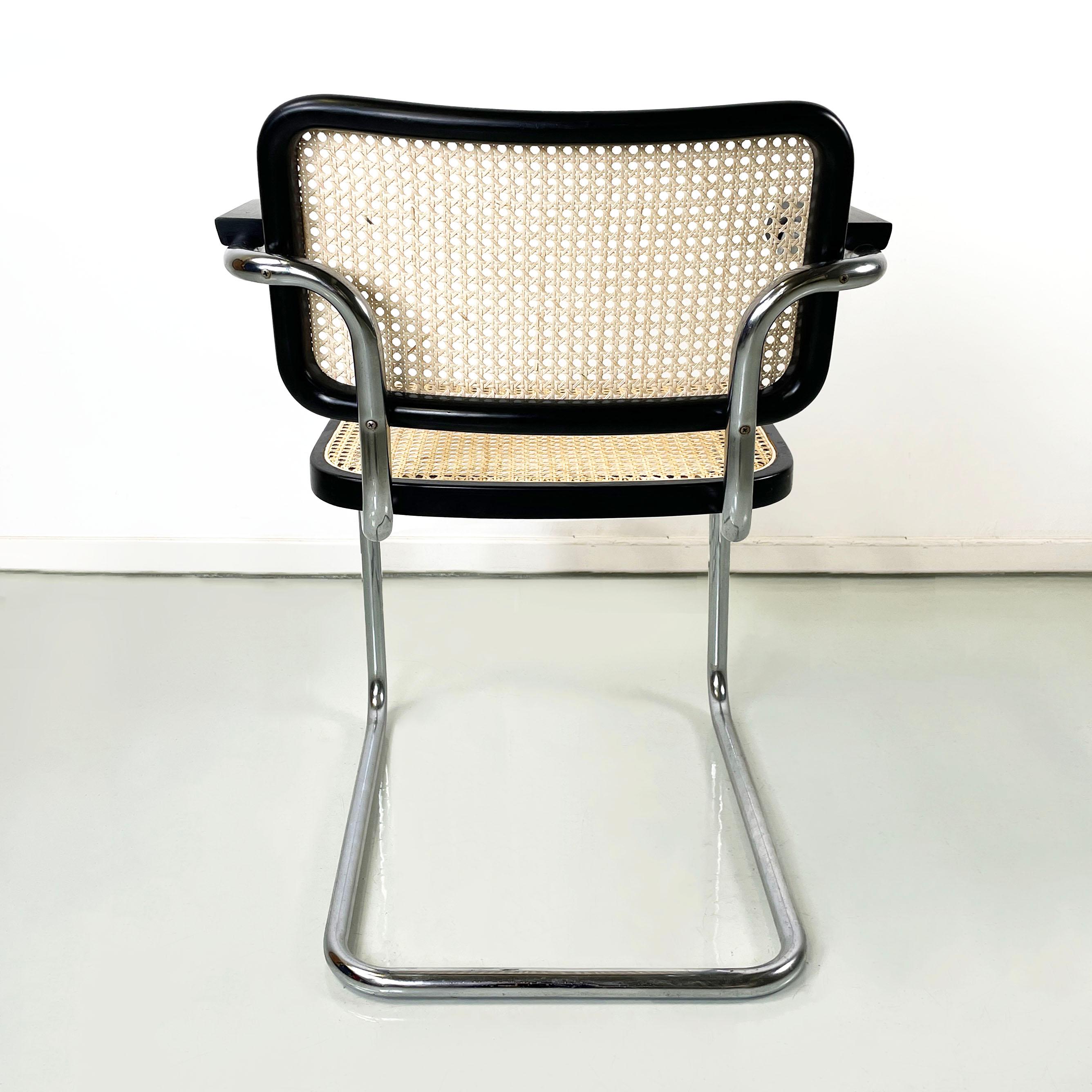 Moderner italienischer Stuhl mit Armlehnen von Marcel Breuer für Gavina 1960er Jahre im Zustand „Gut“ im Angebot in MIlano, IT