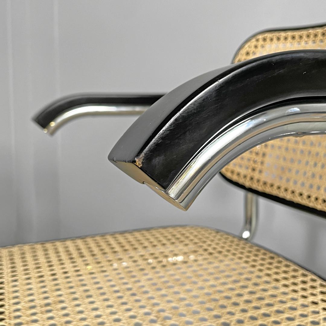 Italian mid-century modern chair with armrests Cesca by Breuer for Gavina, 1960s 7