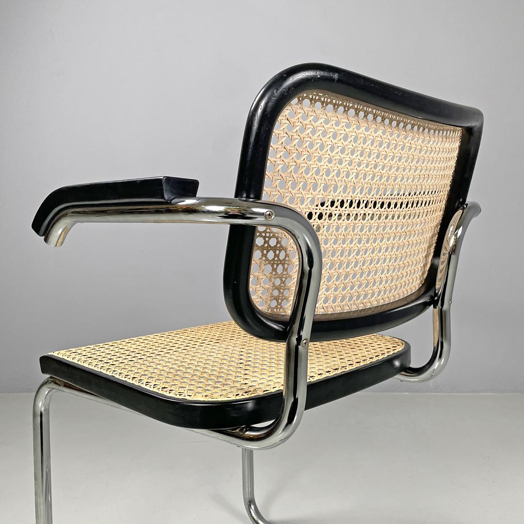 Italian mid-century modern chair with armrests Cesca by Breuer for Gavina, 1960s 2