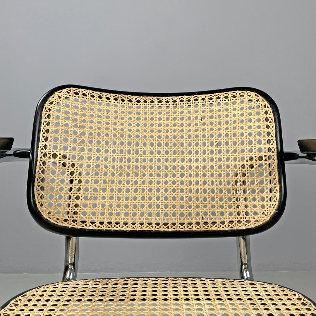 Italian mid-century modern chair with armrests Cesca by Breuer for Gavina, 1960s 3