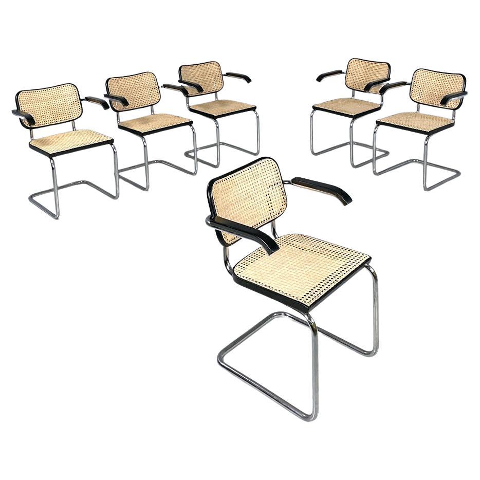 Italian mid-century modern chair with armrests Cesca by Breuer for Gavina, 1960s
