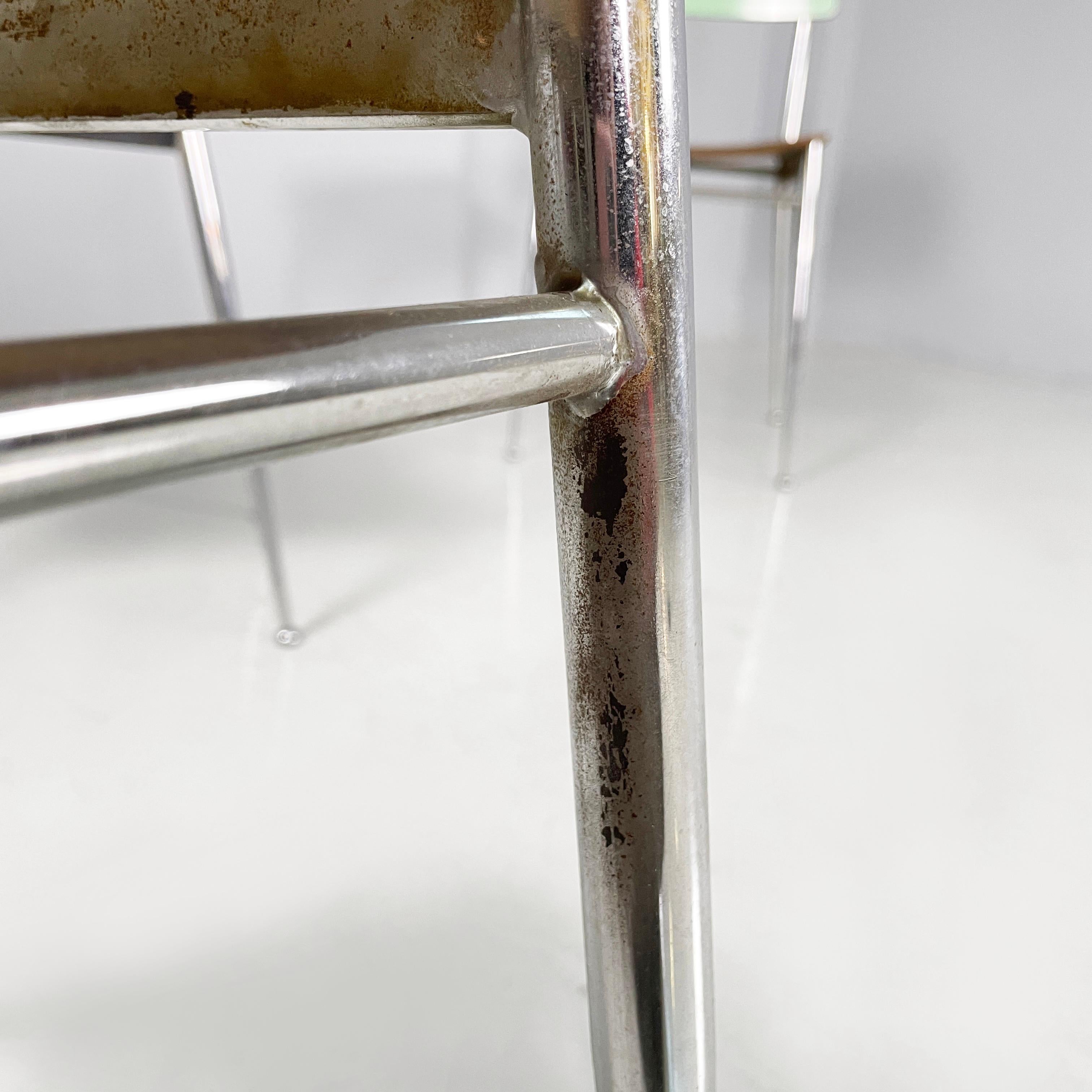 Italian mid-century modern Chairs in aqua green formica and metal, 1960s For Sale 12