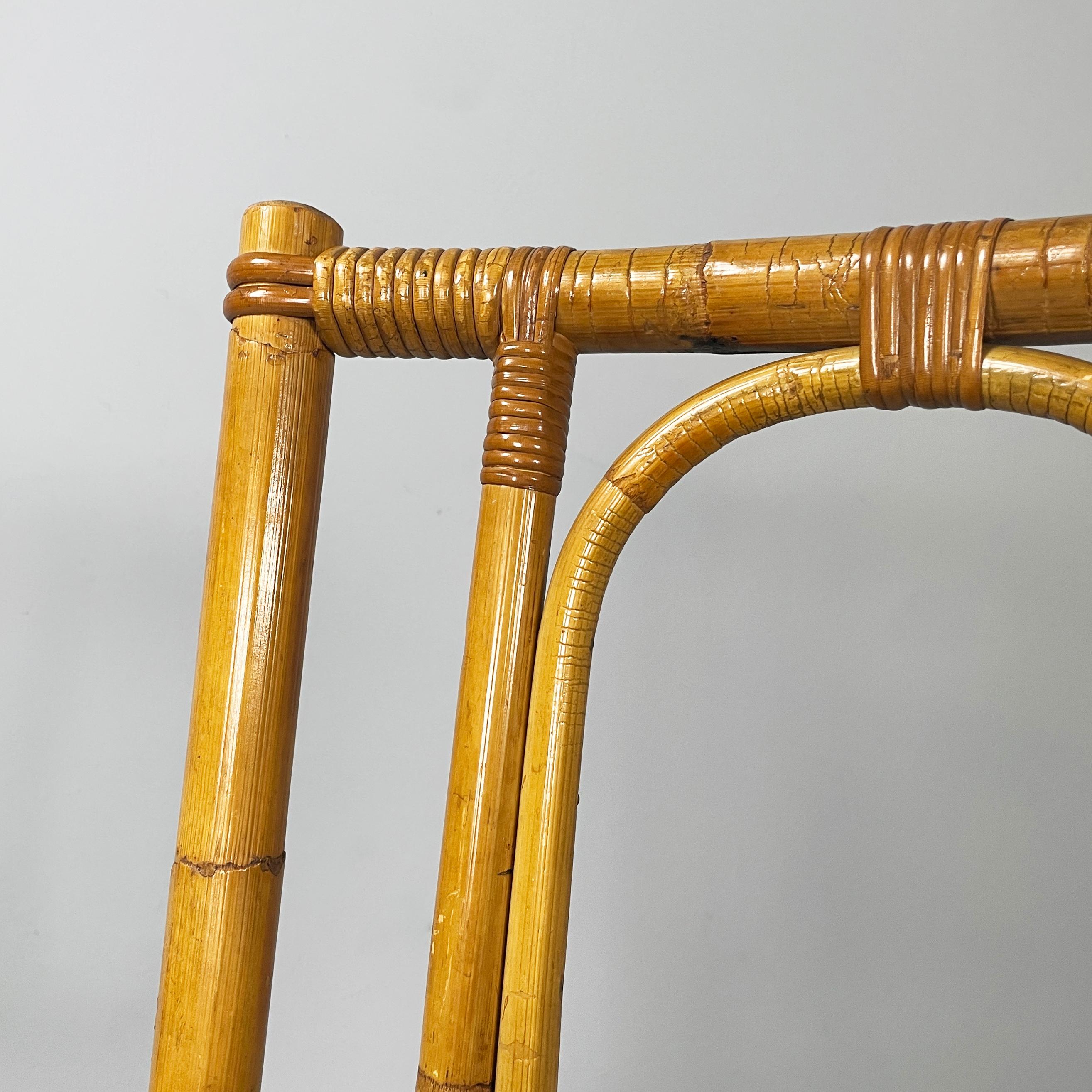 Metà XX secolo Sedie italiane di metà secolo in rattan, anni '60 in vendita