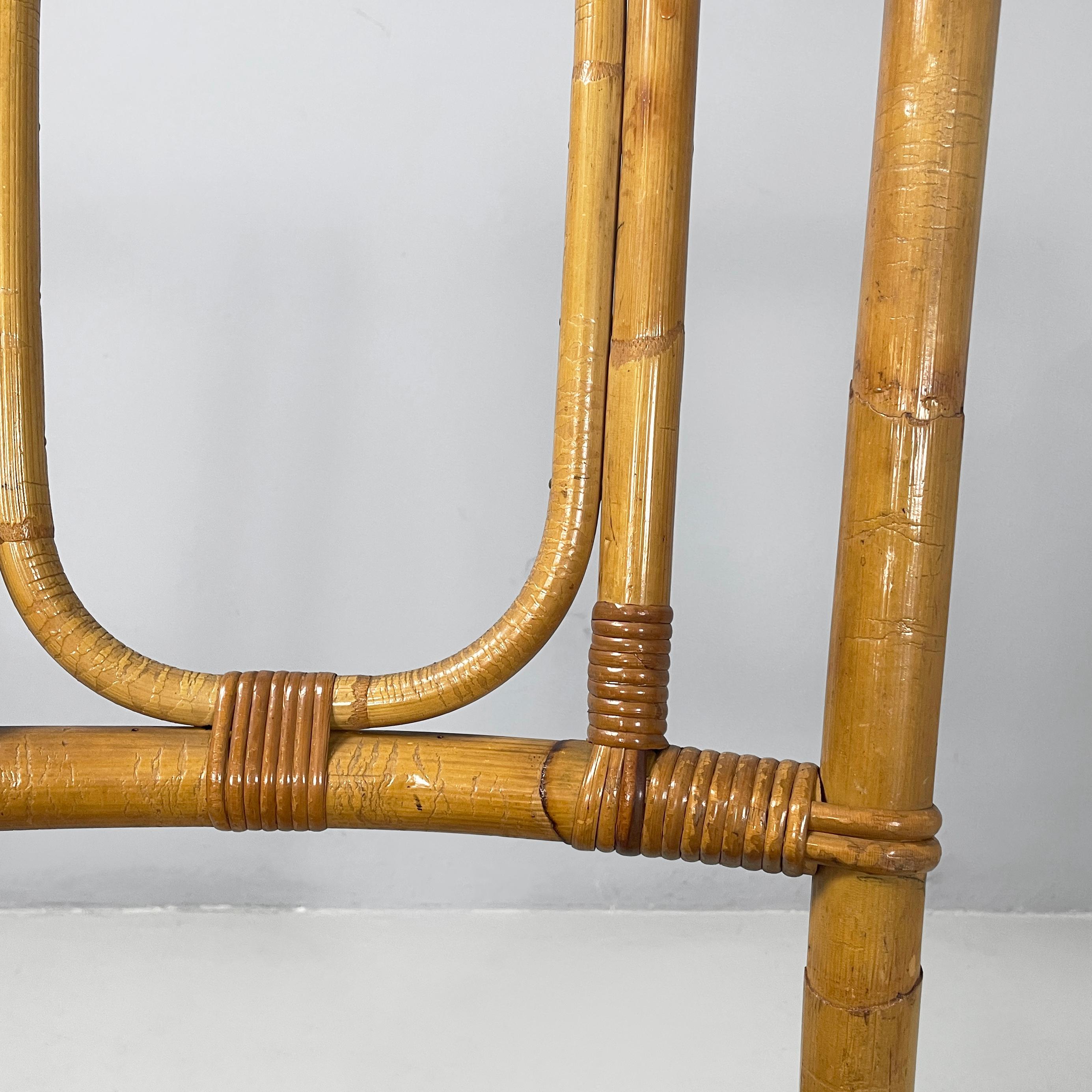 Rattan Sedie italiane di metà secolo in rattan, anni '60 in vendita