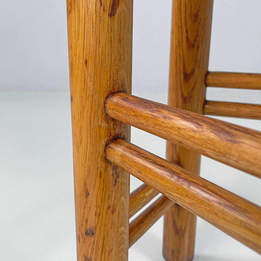 Sedie italiane di metà secolo moderno in legno e tessuto di lino bianco avorio, anni '60 in vendita 8