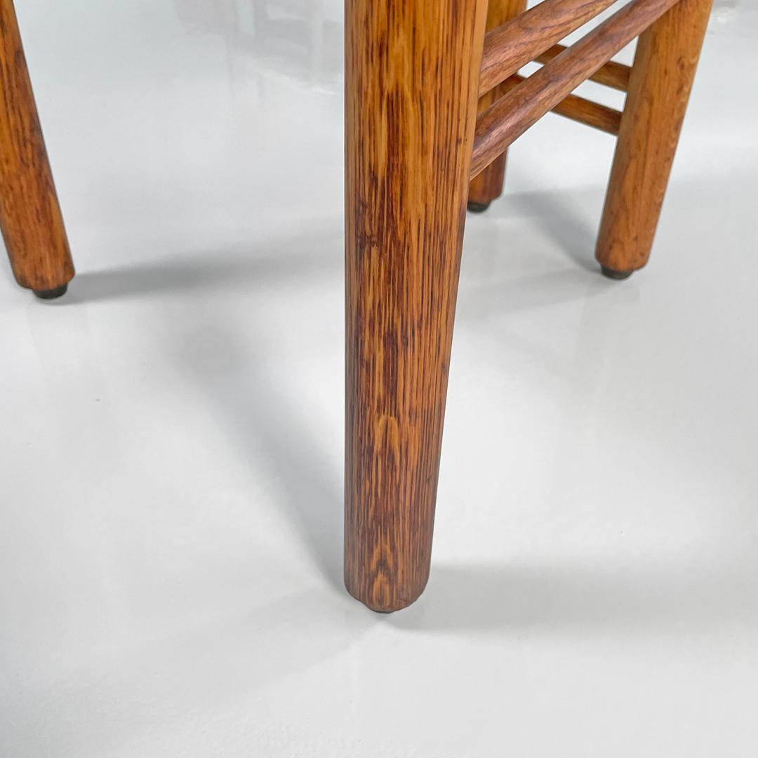 Sedie italiane di metà secolo moderno in legno e tessuto di lino bianco avorio, anni '60 in vendita 11