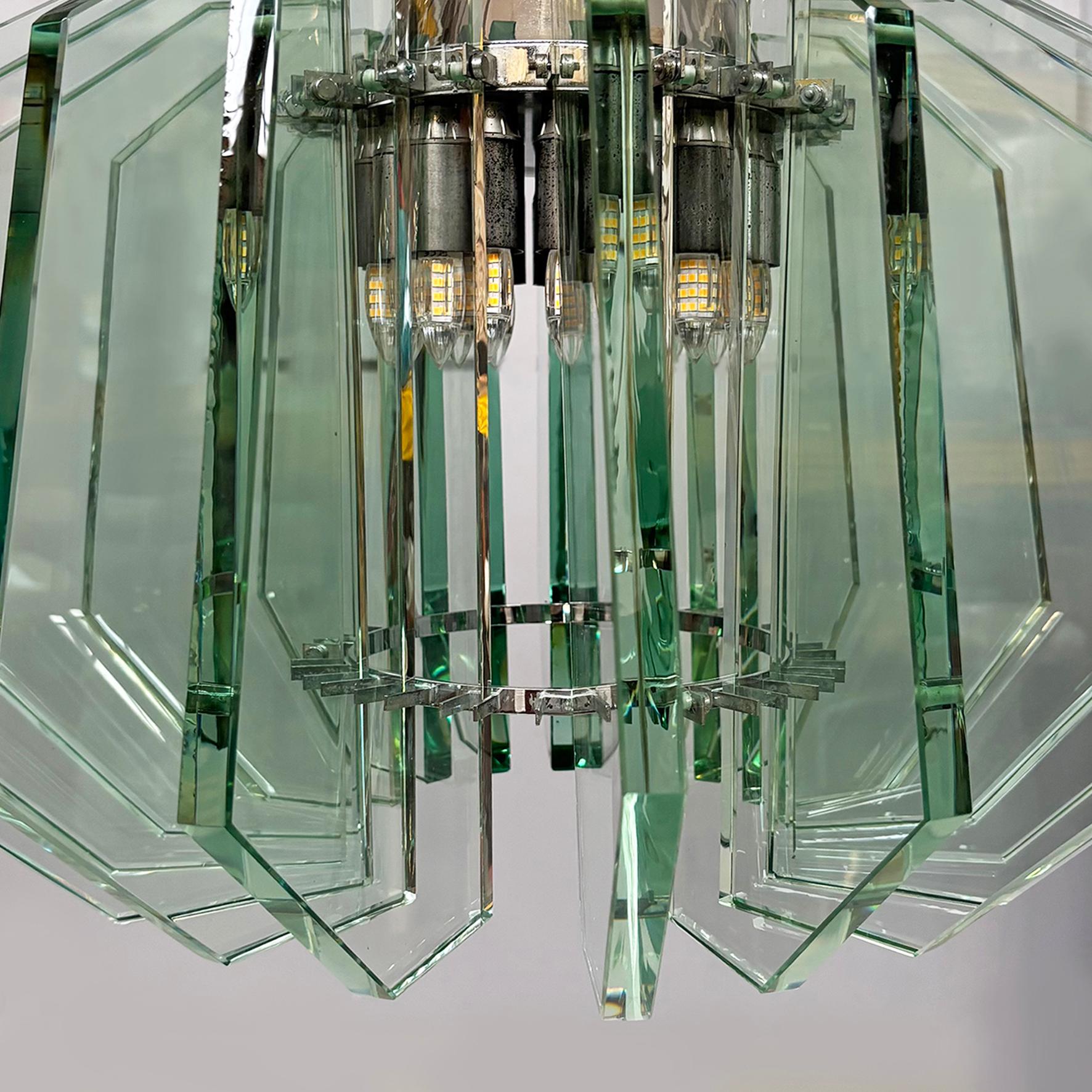 Araña moderna italiana de mediados de siglo de Max Ingrand para Fontana Arte, años 60 en venta 8