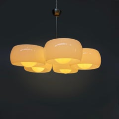 Lampadario italiano di metà secolo moderno Pentaclinio Magistretti Artemide, anni '70