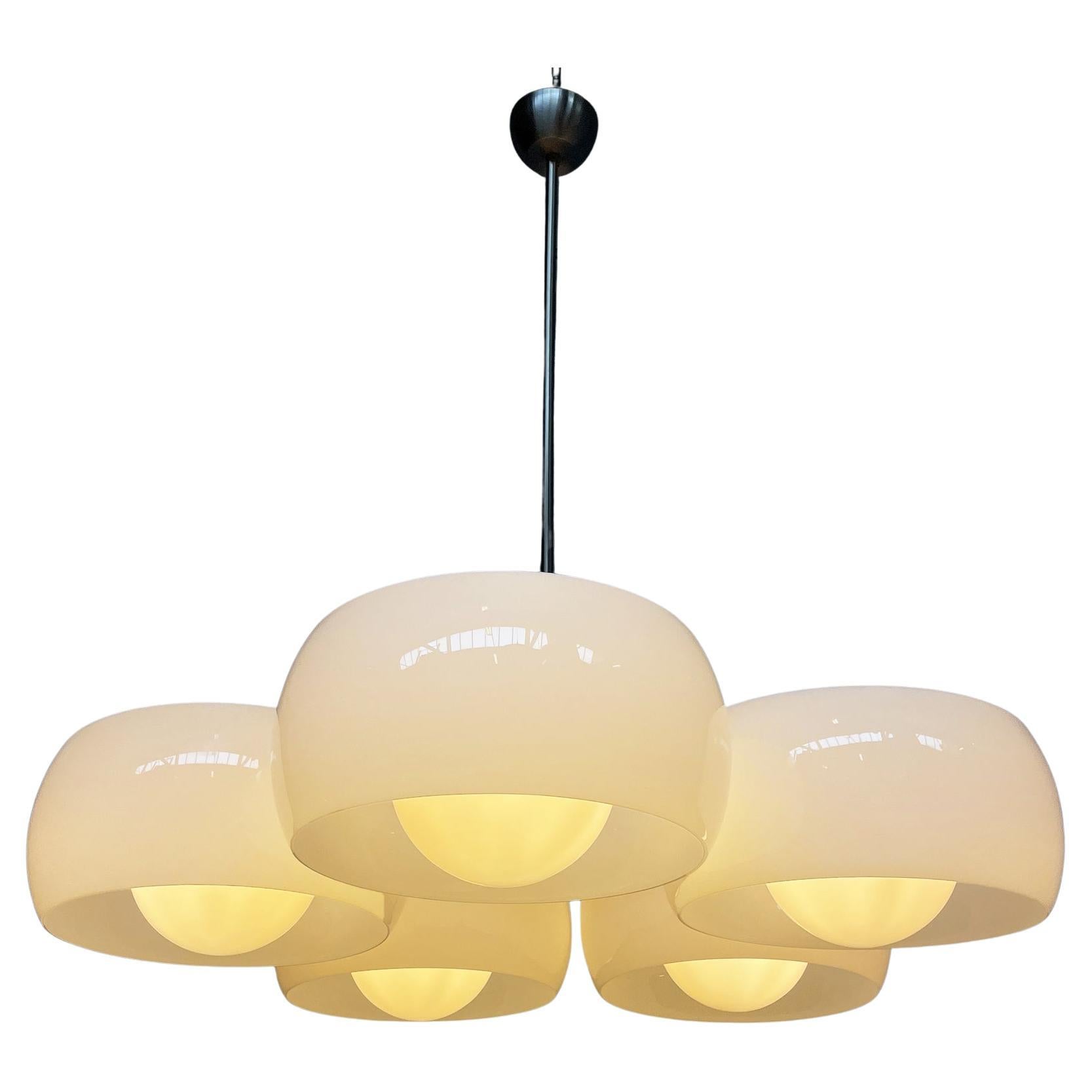 Italienischer Kronleuchter der Mitte des Jahrhunderts Pentaclinio Magistretti Artemide, 1970er Jahre
