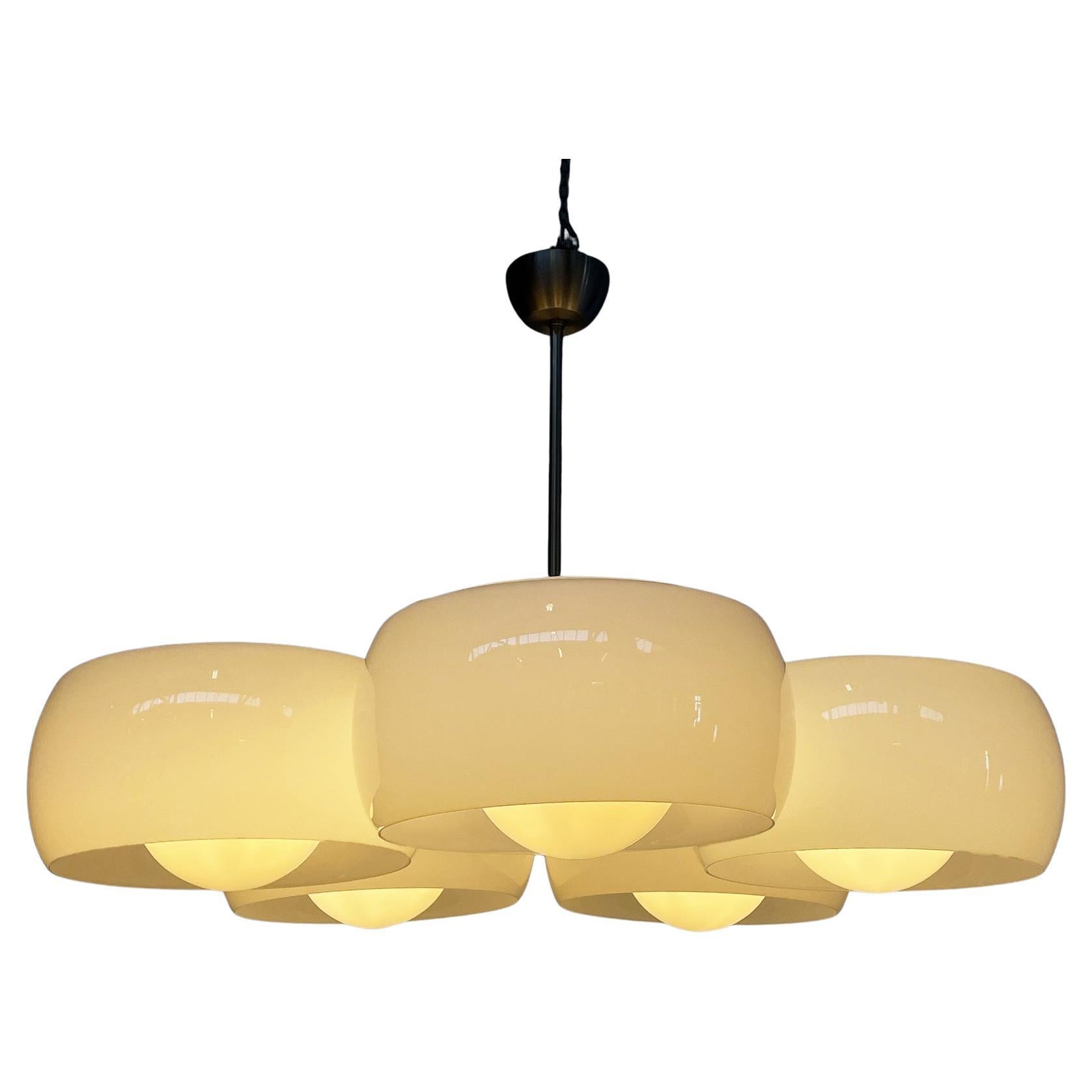 Italienischer Kronleuchter der Mitte des Jahrhunderts Pentaclinio Magistretti Artemide, 1970er Jahre im Angebot