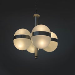 Italian mid-century modern chandelier Tetraclio by Mazza for Artemide, 1960s