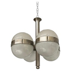 Italian mid-century modern chandelier Tetraclio by Mazza for Artemide, 1960s