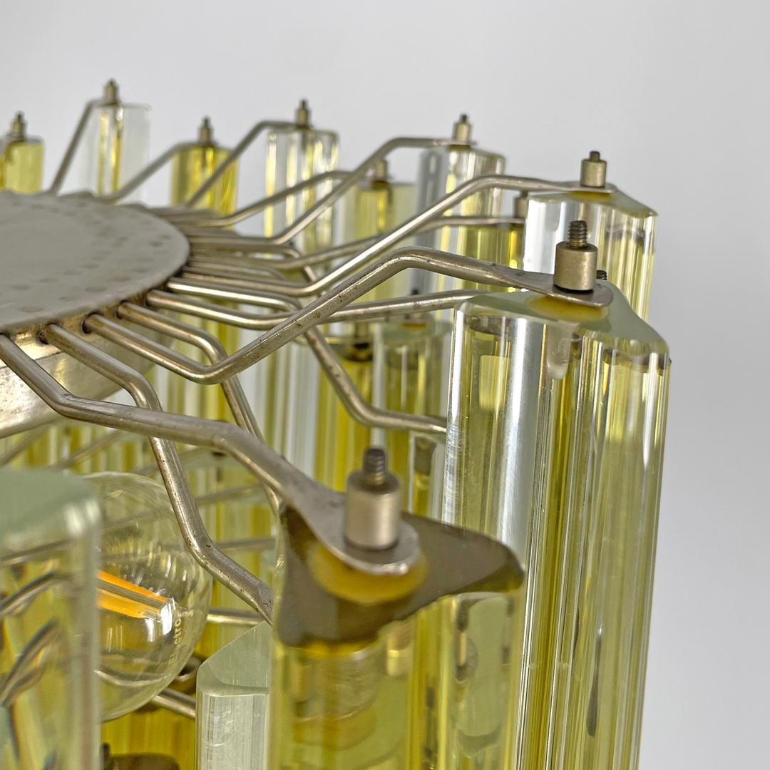 Italian mid-century modern chandelier Triedri in Murano glass by Venini, 1960s 5