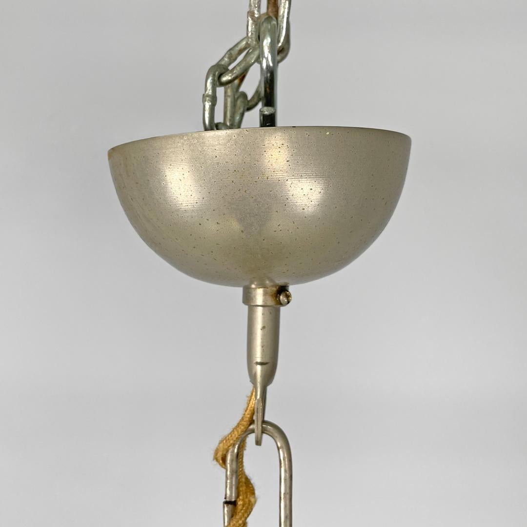 Italian mid-century modern chandelier Triedri in Murano glass by Venini, 1960s 1