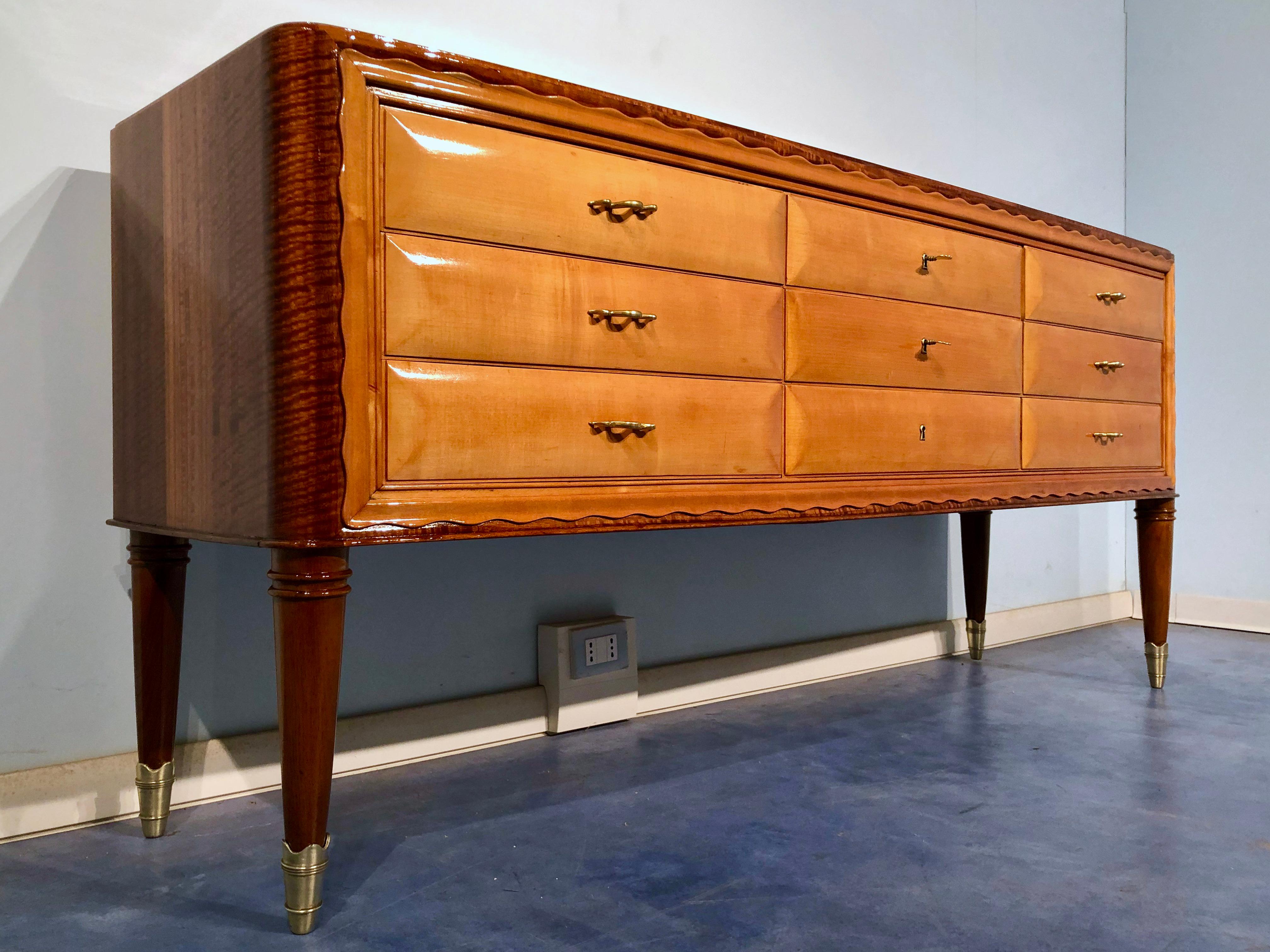 Italian Mid-Century Modern Chest of Drawers by Paolo Buffa, 1950s For Sale 11