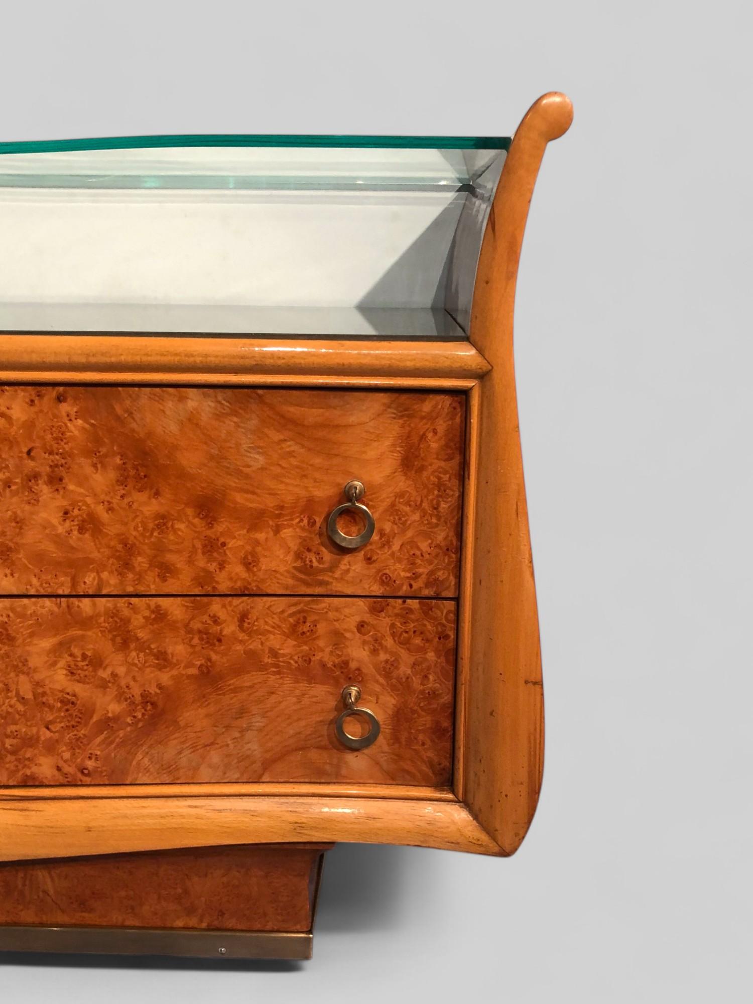 Italian Mid-Century Modern Chest of Drawers in Birch Briar Root, 1950s For Sale 9