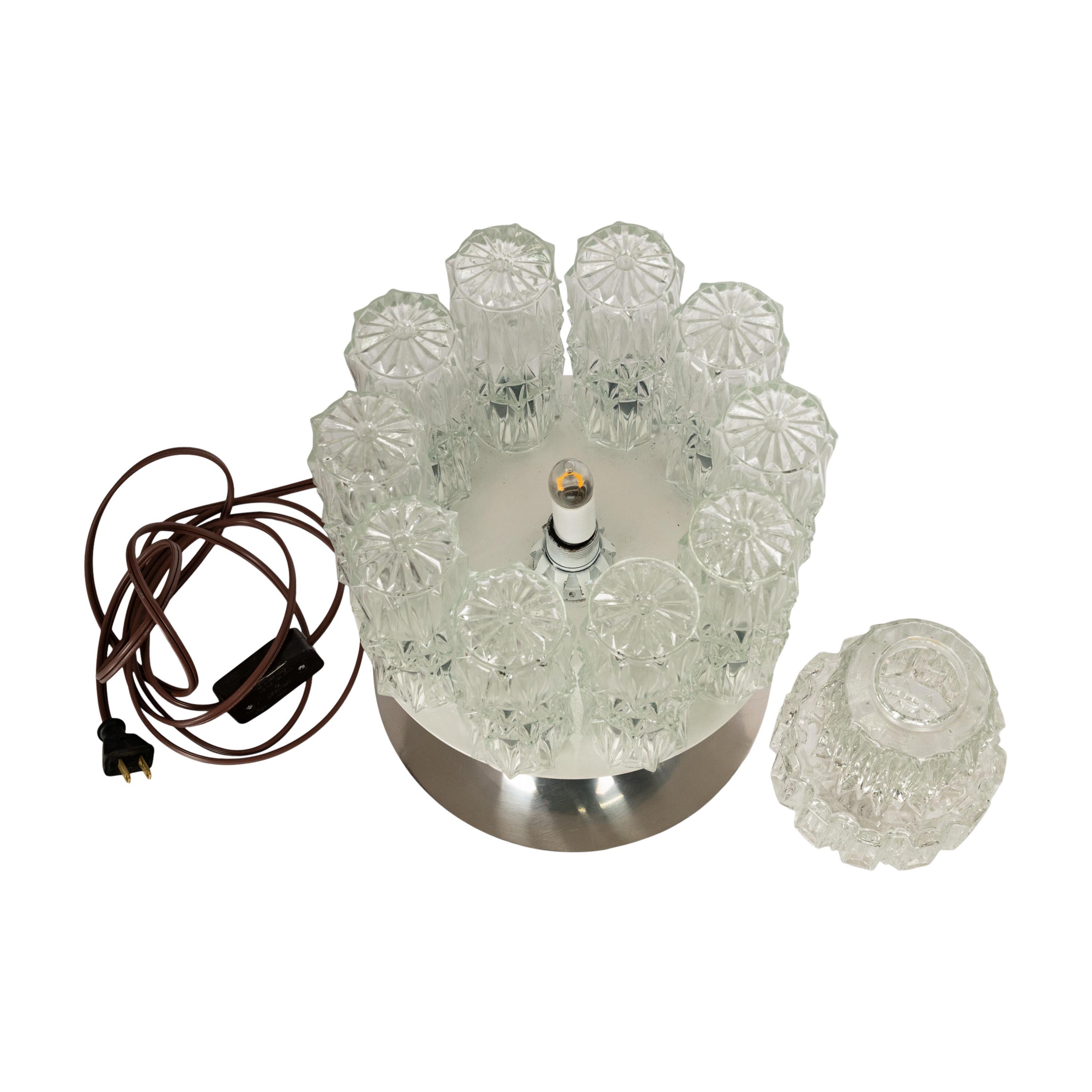 Lampada da tavolo in vetro cromato italiana del Mid Century Modern Sciolari Venini Murano 1960 in vendita 3