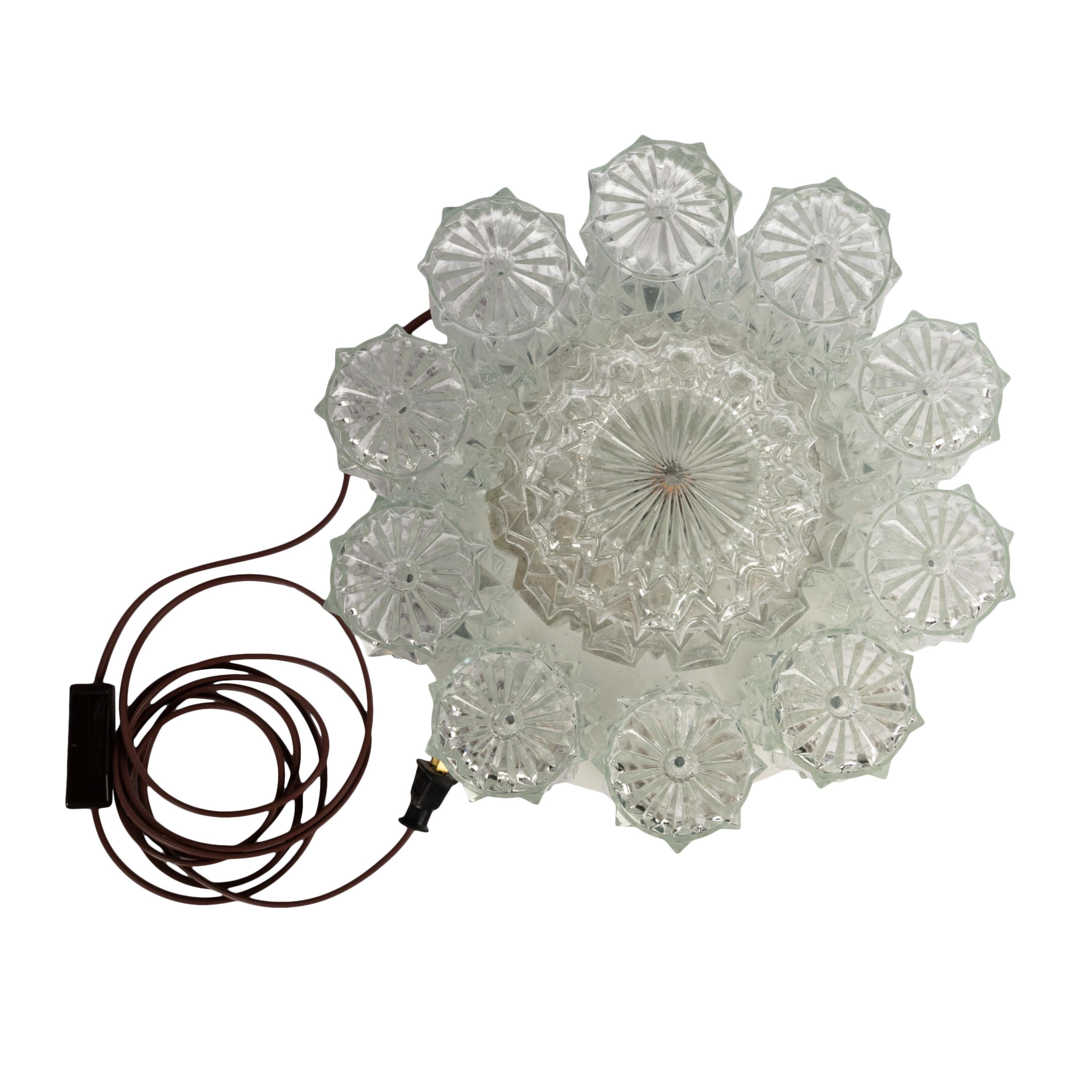 Lampada da tavolo in vetro cromato italiana del Mid Century Modern Sciolari Venini Murano 1960 in vendita 2