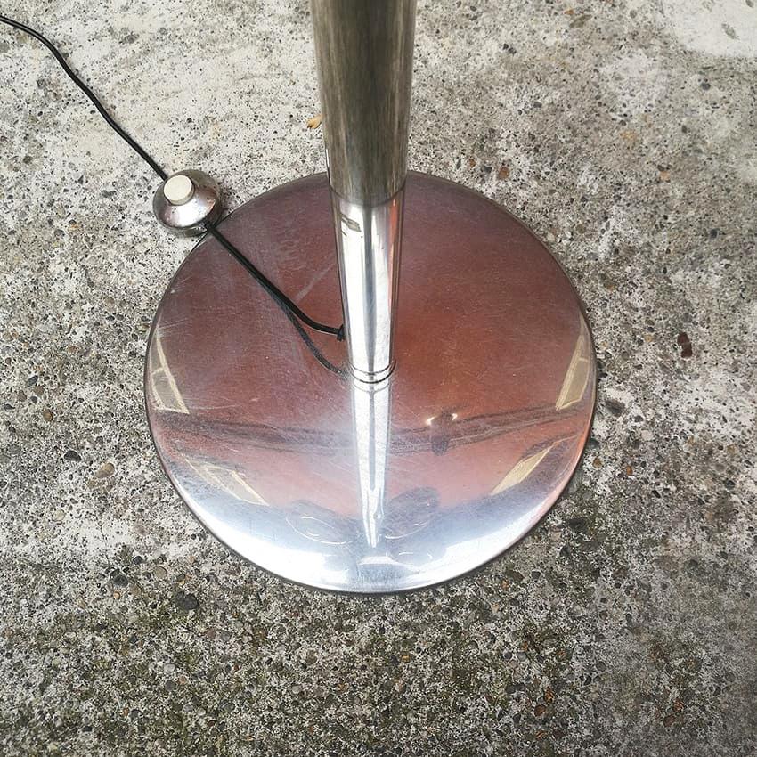 Metal Italian Mid-Century Modern Chromed Steel Floor Lamp by Luci, 1970s