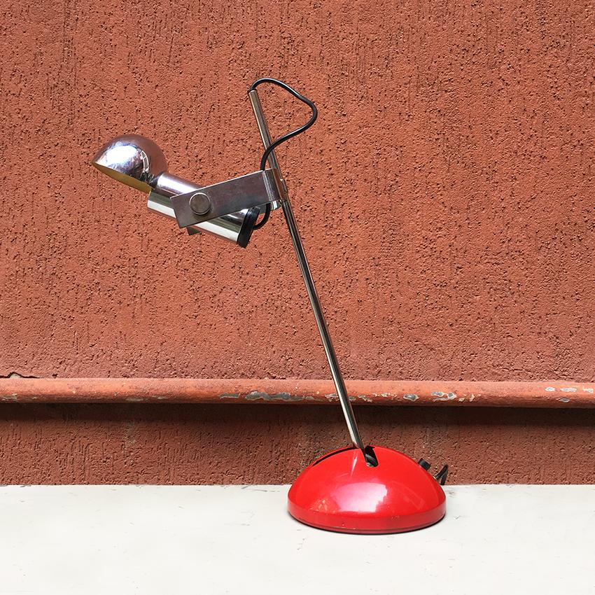 Italian Mid-Century Modern Chromed Steel Lamp by Robert Sonneman for Luci, 1970s 3