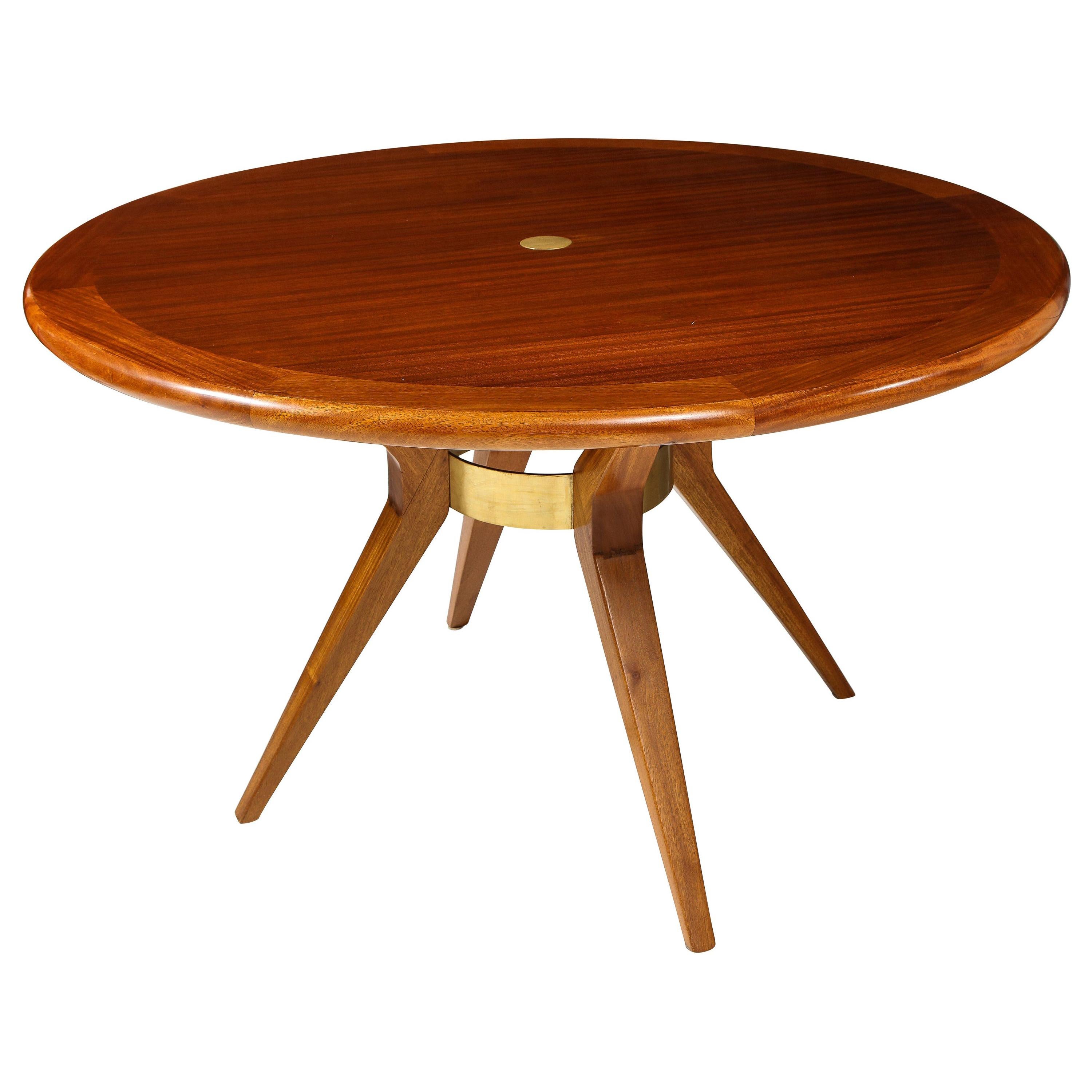 Italian Mid-Century Modern Circular Dining Table/ Center Table